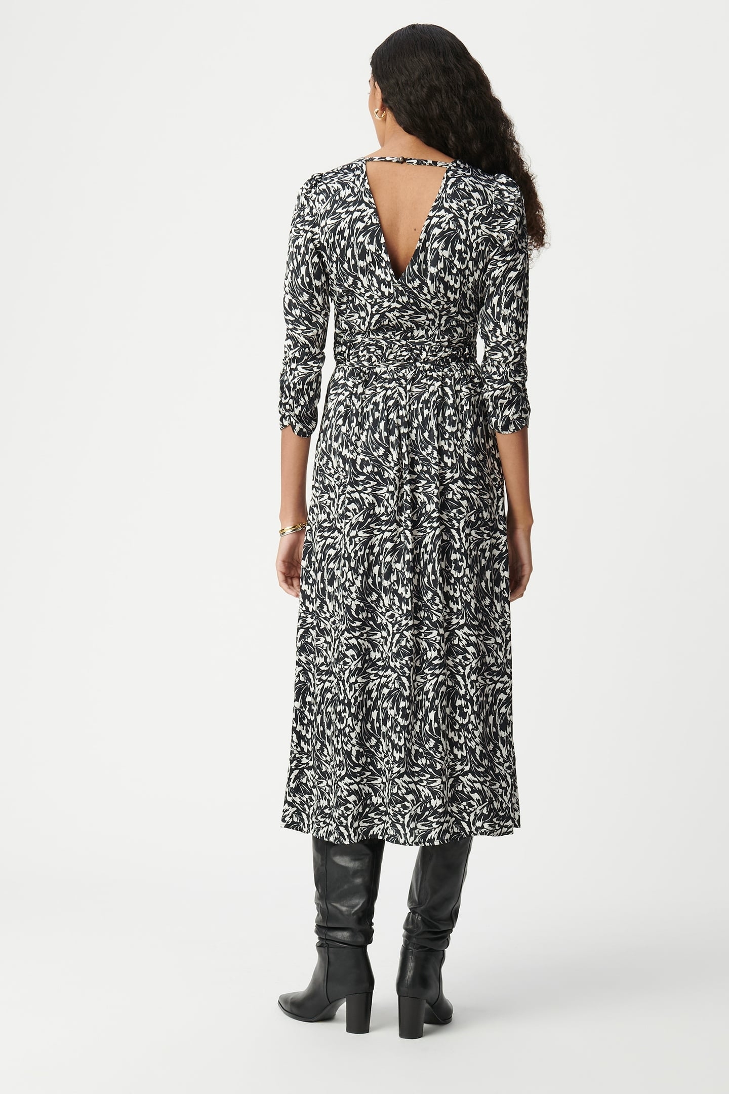 BLACK DRESS LENZING™ ECOVERO™ MINIMAL FLOWER 3