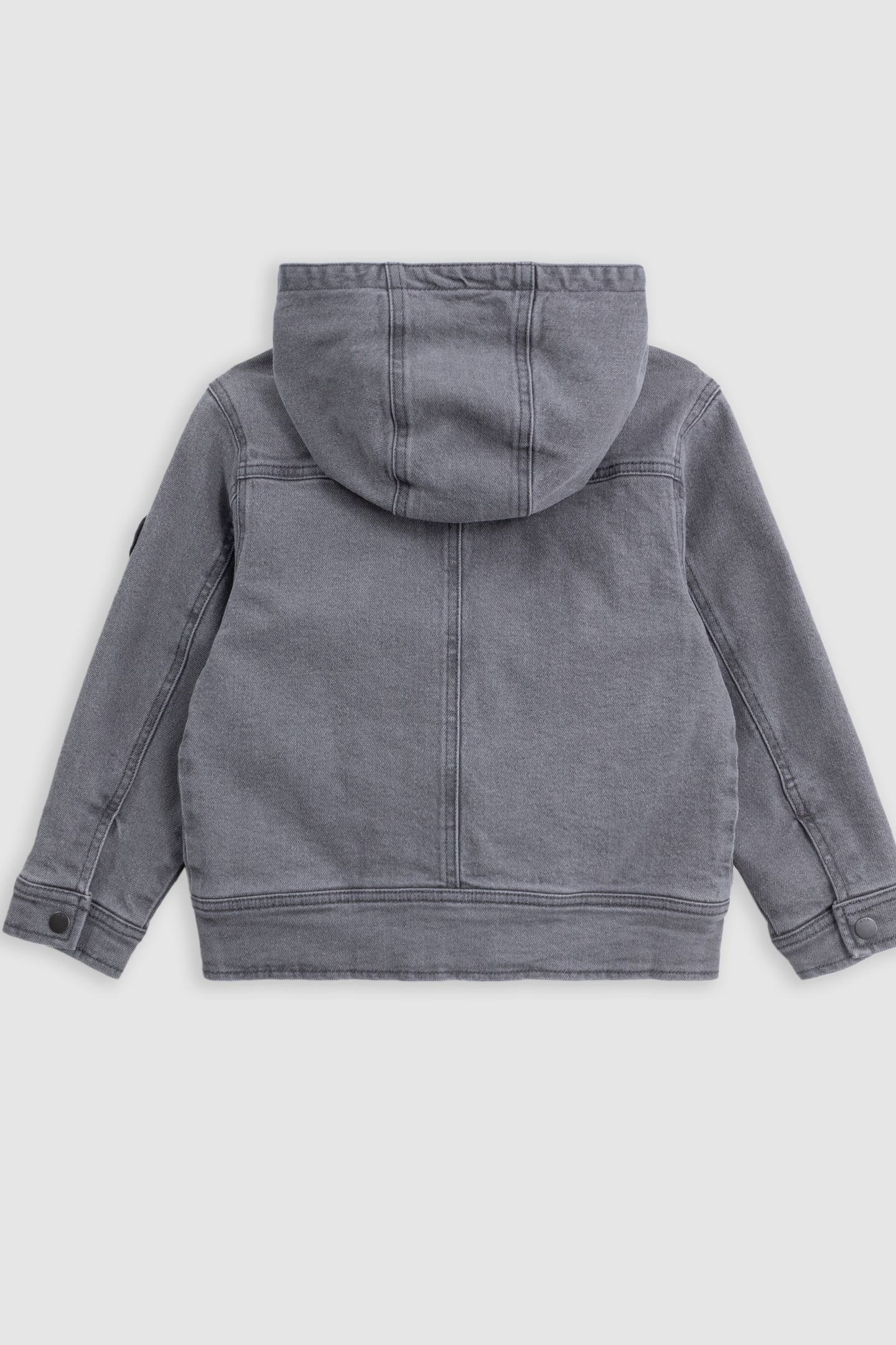 GREY DENIM JACKET WITH HOOD 2