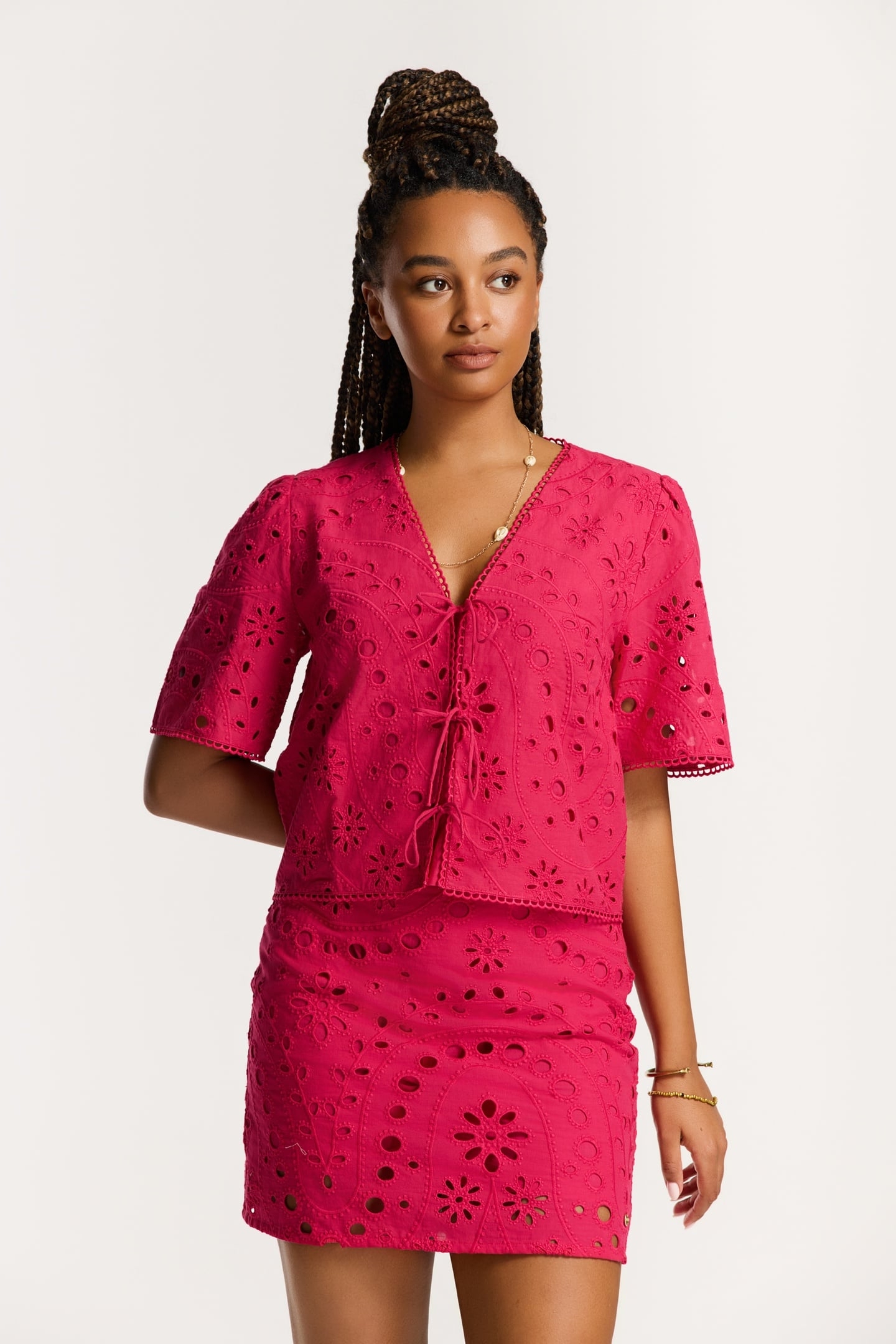 GINNY SKIRT PAISLEY BRODERIE RED PAISLEY BRODERIE 6