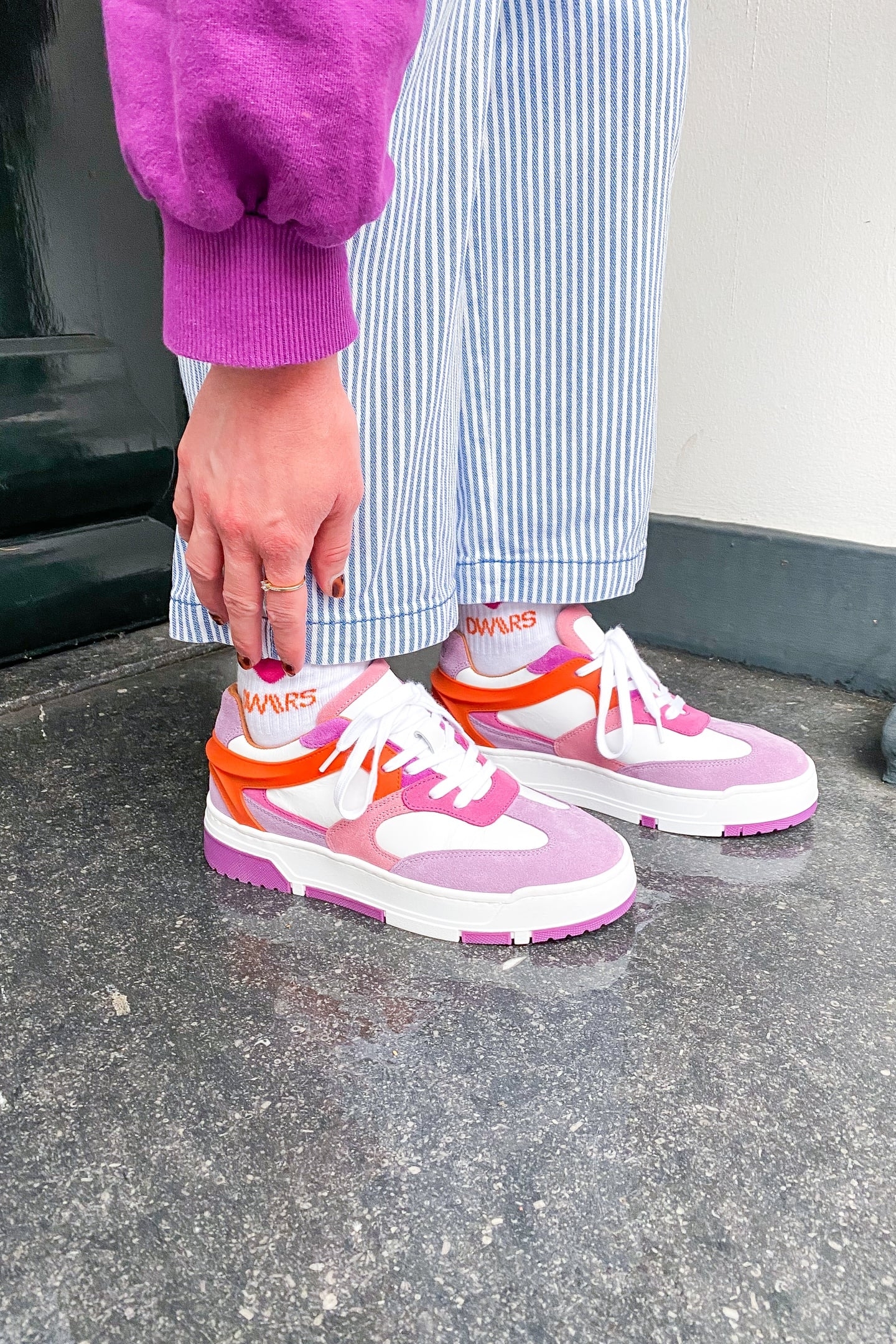 DURBAN SNEAKER PURPLE / ORANGE 2