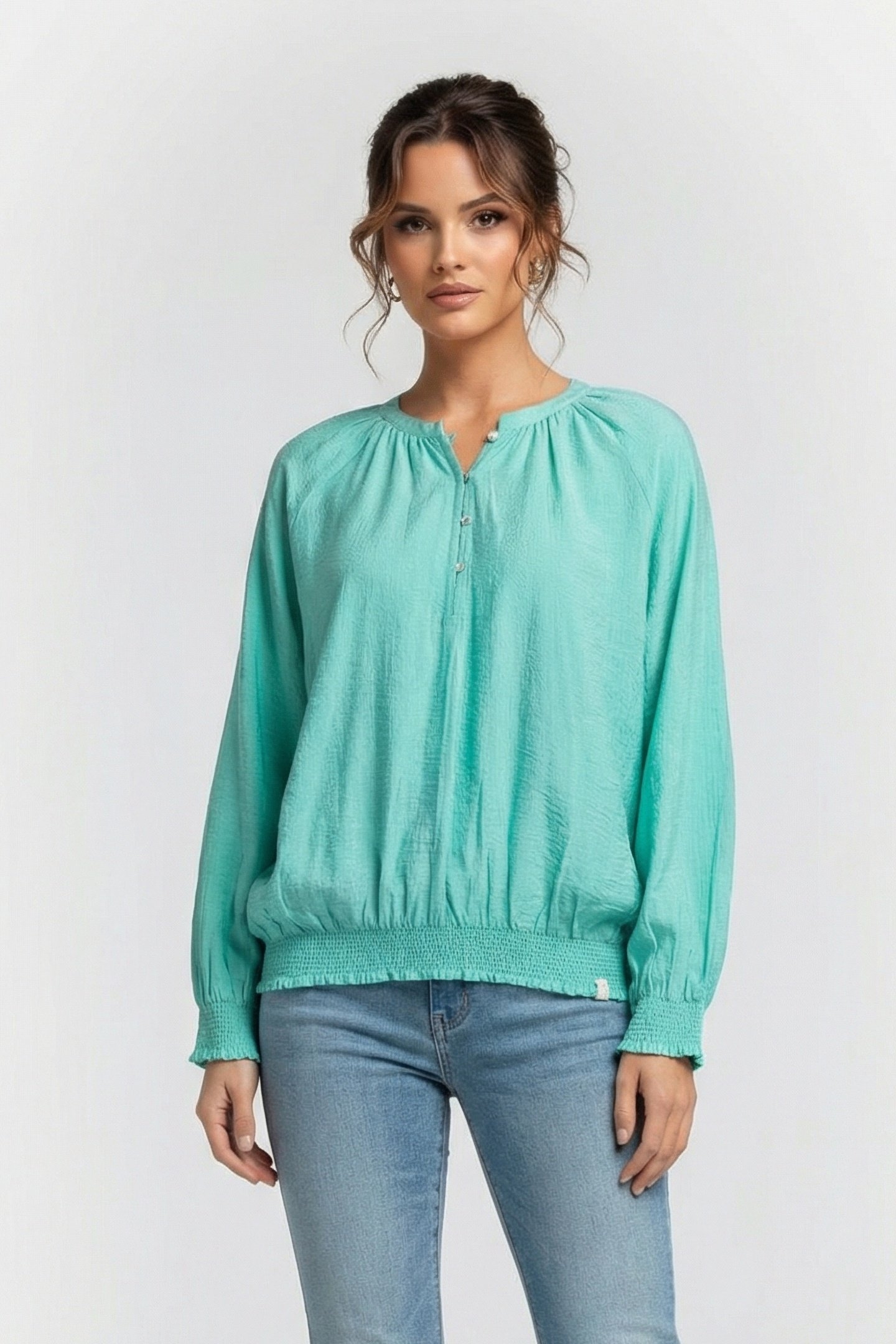 BLOUSE LIMA IN ELECTRIC GREEN 1