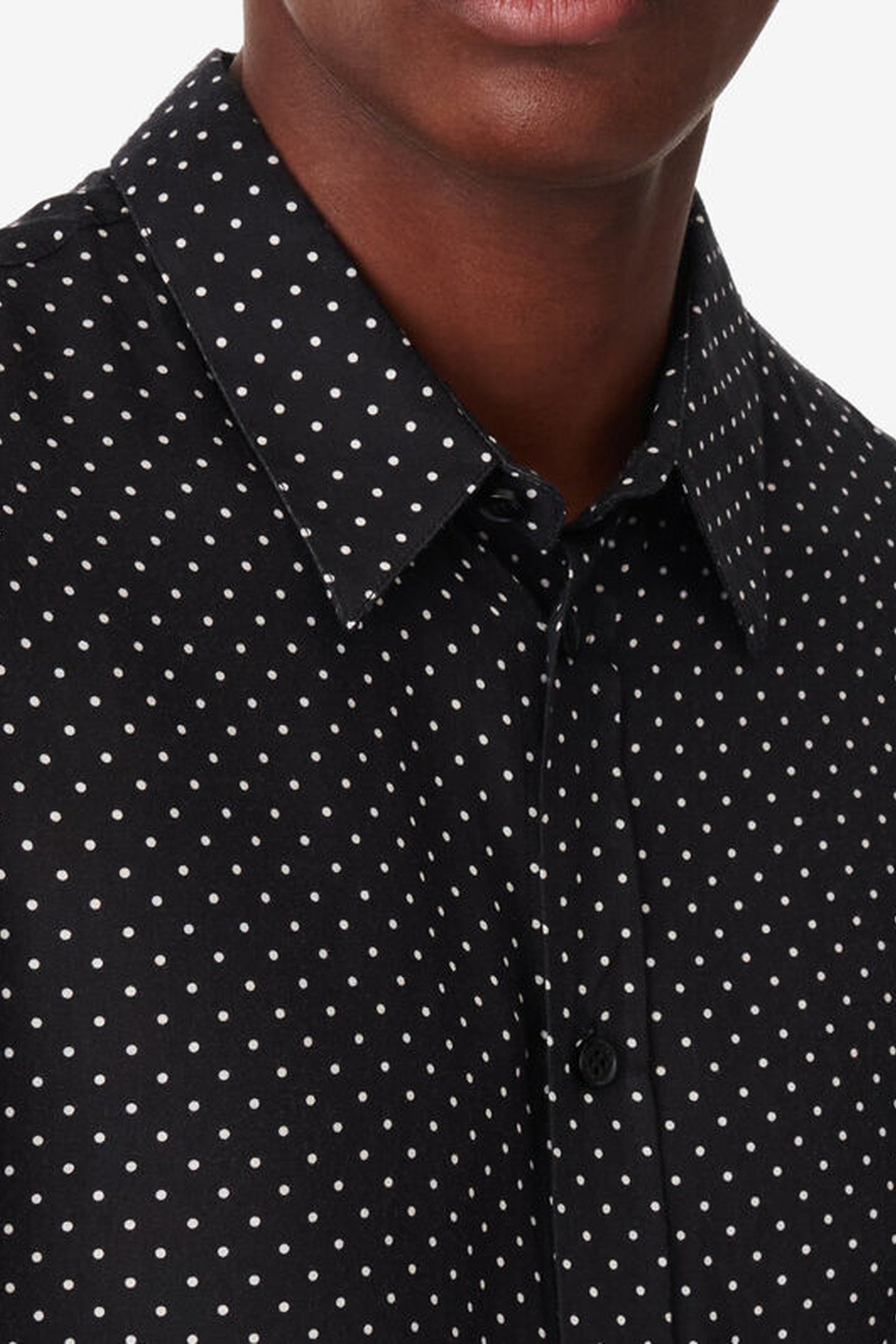 LOMMI SHIRT BLACK/OFFWHITE SMALL DOTS 6