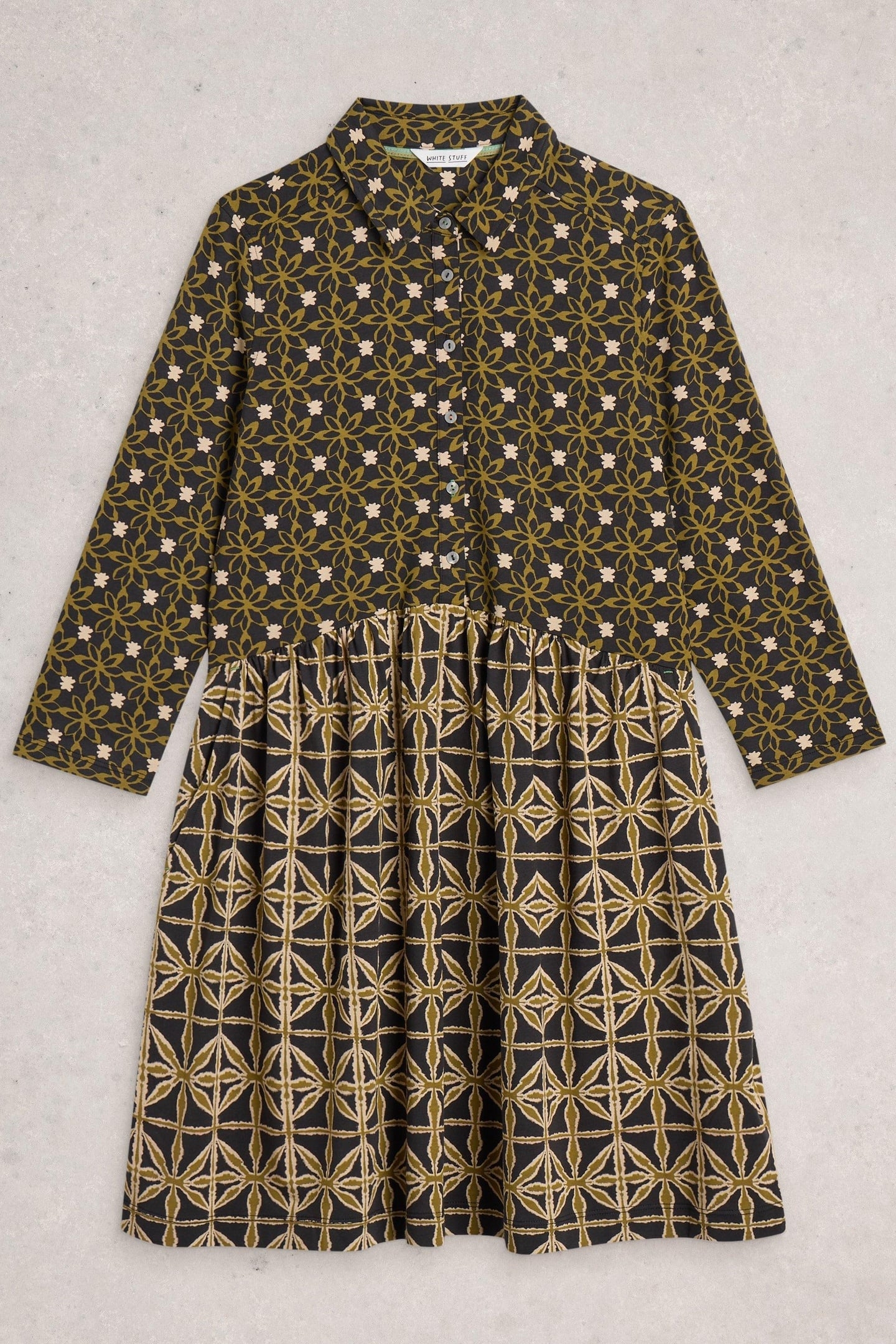 EVERLY JERSEY DRESS BLACK MULTI 3