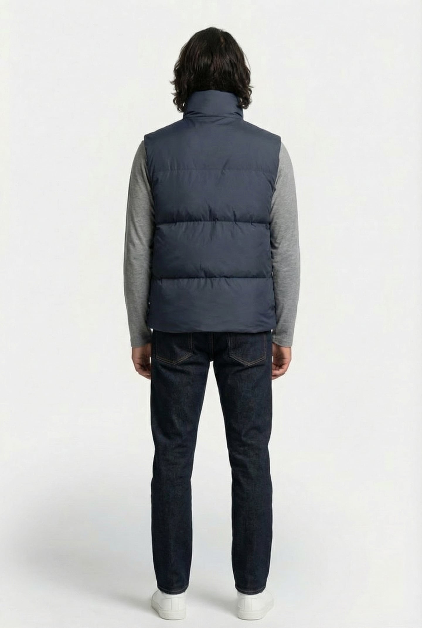 BOXY PUFFER VEST NAVY UNISEX 5