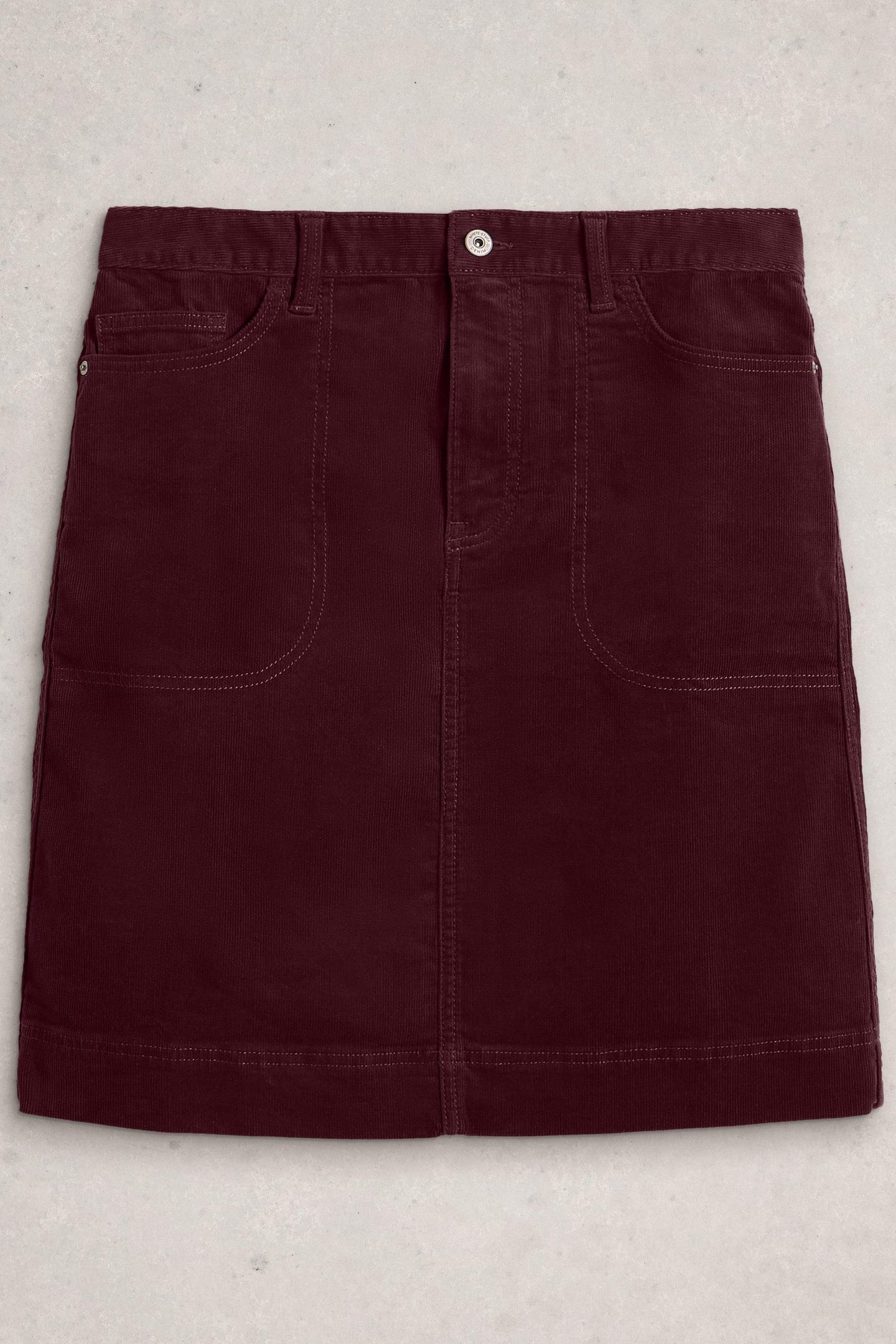 TIA CORD SKIRT DARK PLUM 3