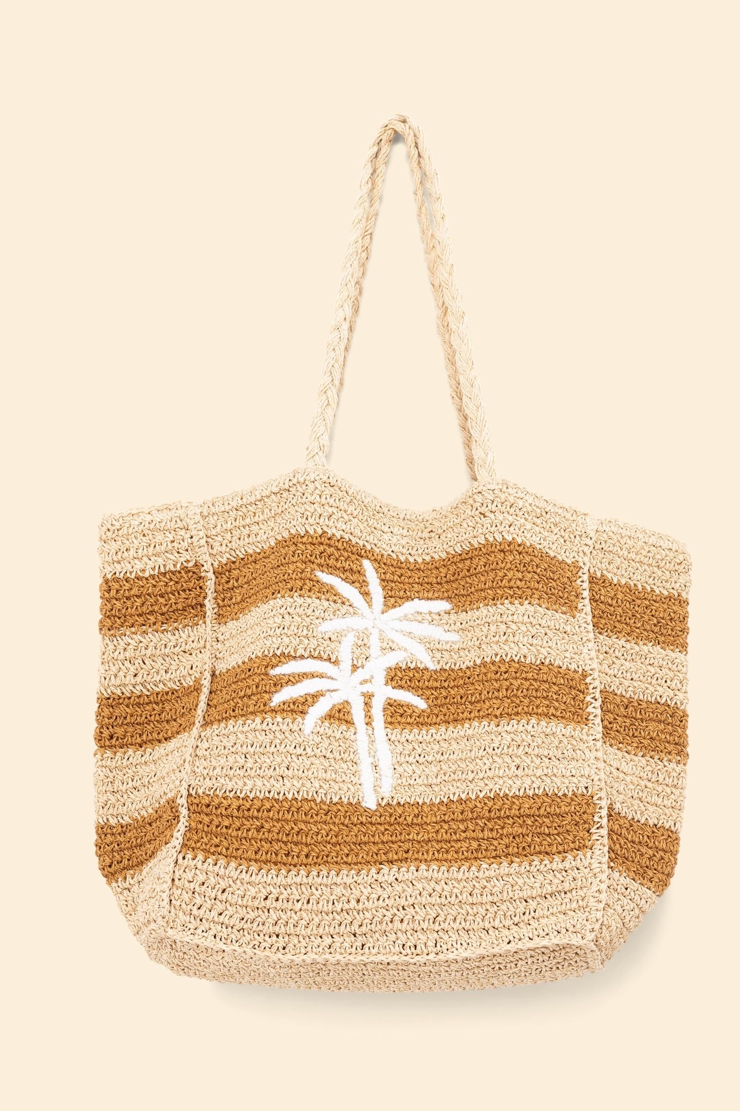 PALM STRIPED THE BAG OCHRE 1