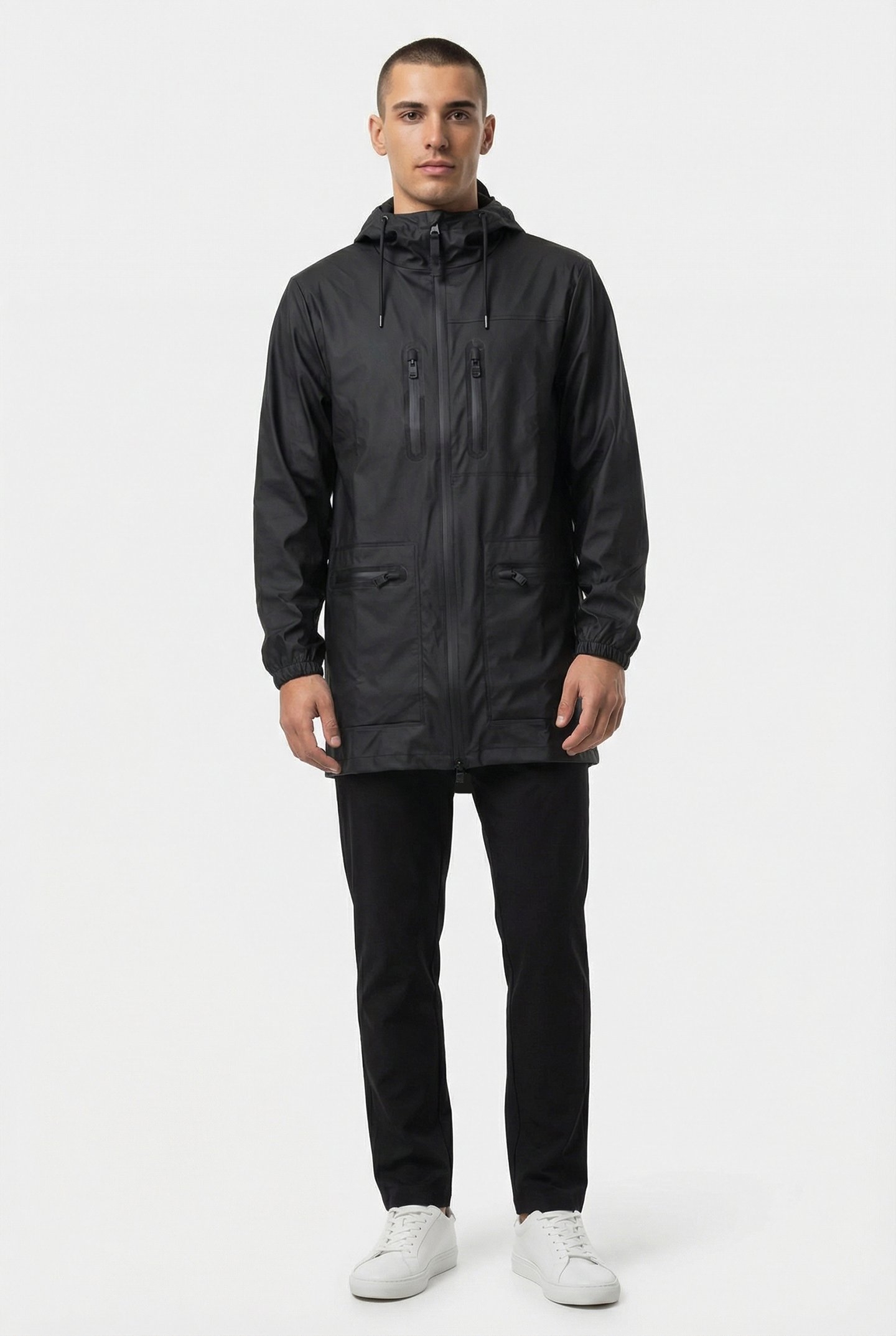 UNISEX CARGO LONG JACKET W3 BLACK 4