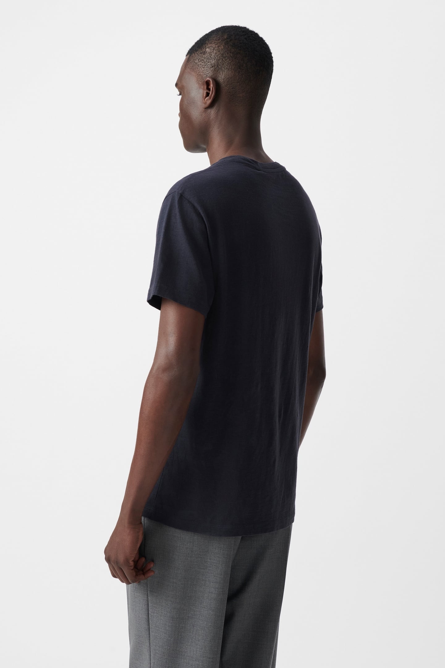 NAVY ORGANIC COTTON T-SHIRT WITH LOVE SLOGAN 4