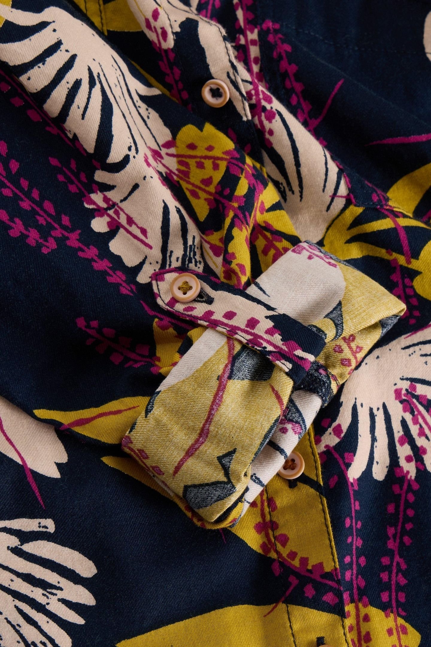 SOPHIE ORGANIC COTTON SHIRT NAVY PRINT 4