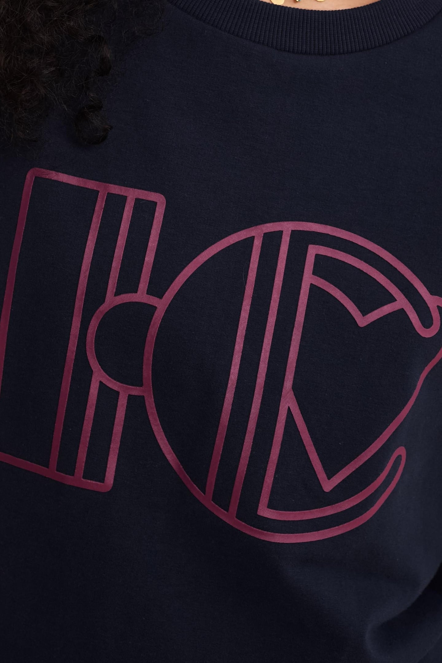 MONOGRAMMED BLUE SWEATSHIRT FLOCKED WITH RUBBER INDIGO 6