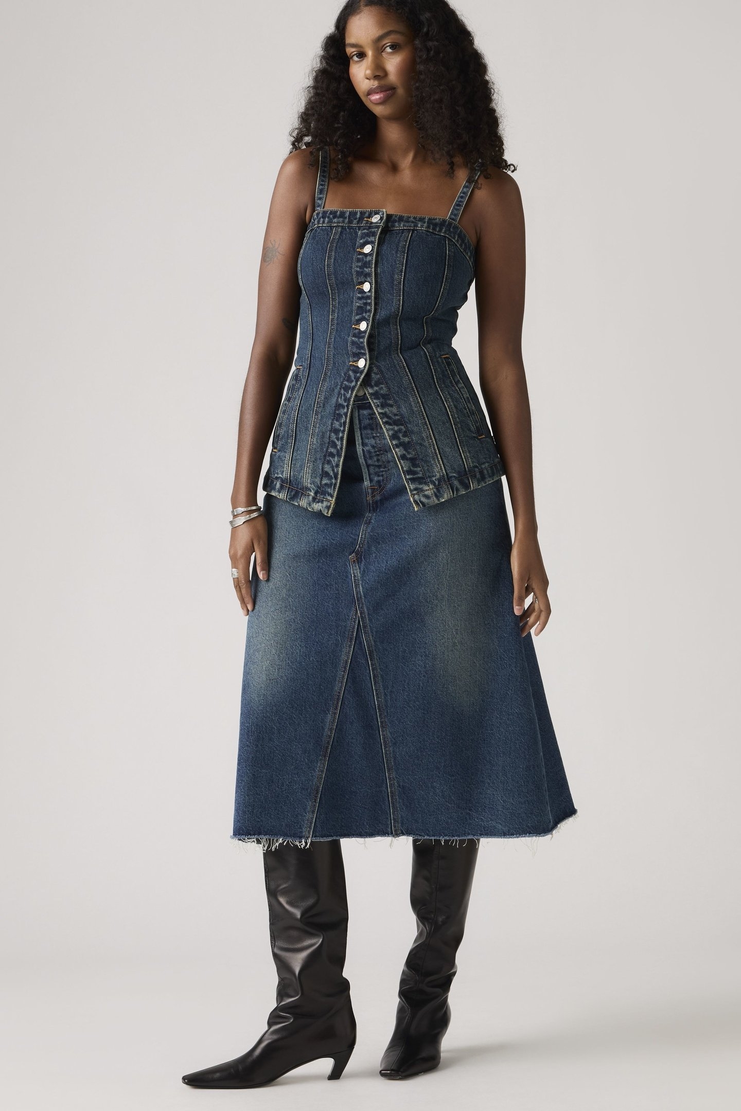 HR A LINE DECON SKIRT HINGED HEART 3