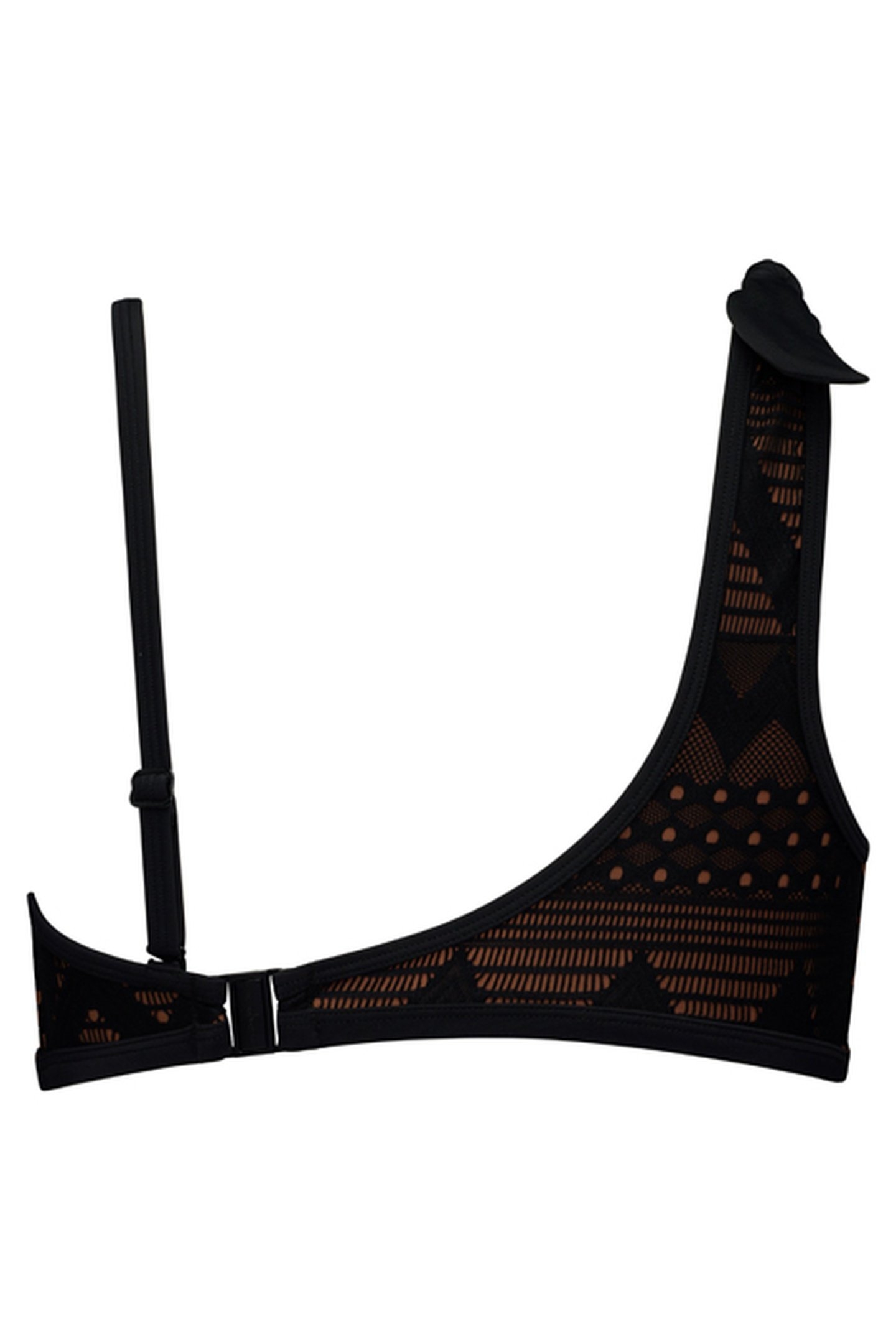 DOLCE VITA BLACK AND SAND STRAPLESS BIKINI TOP 5