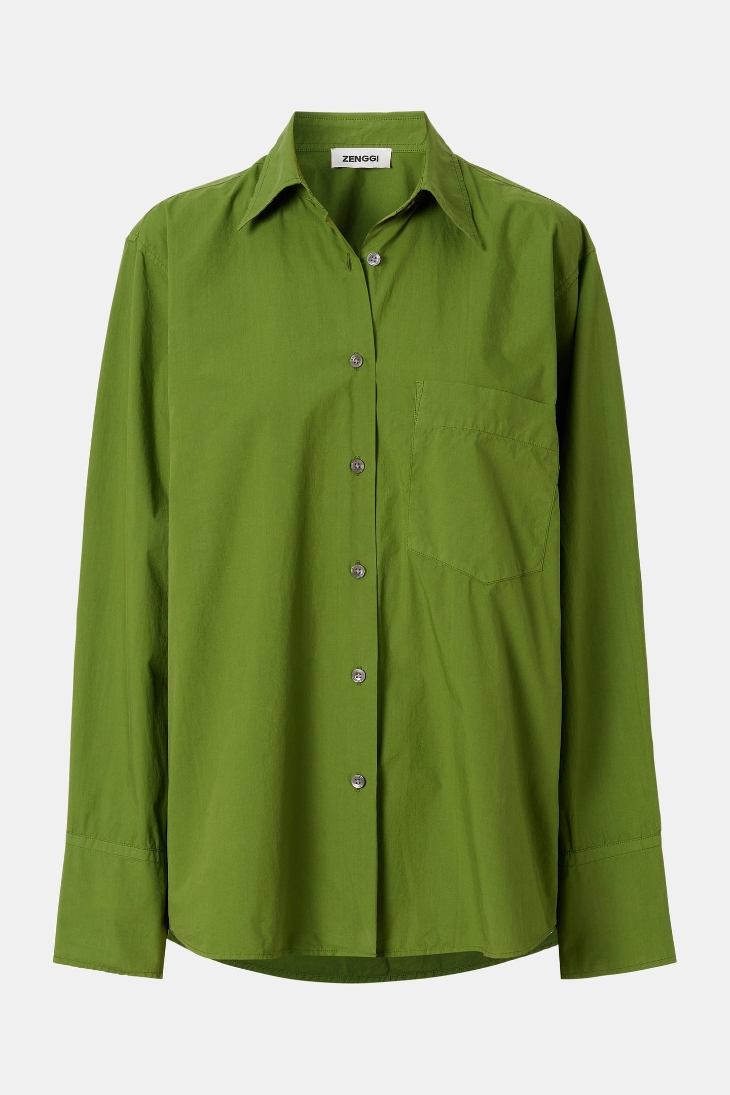POPLIN SHIRT HERB GREEN 4