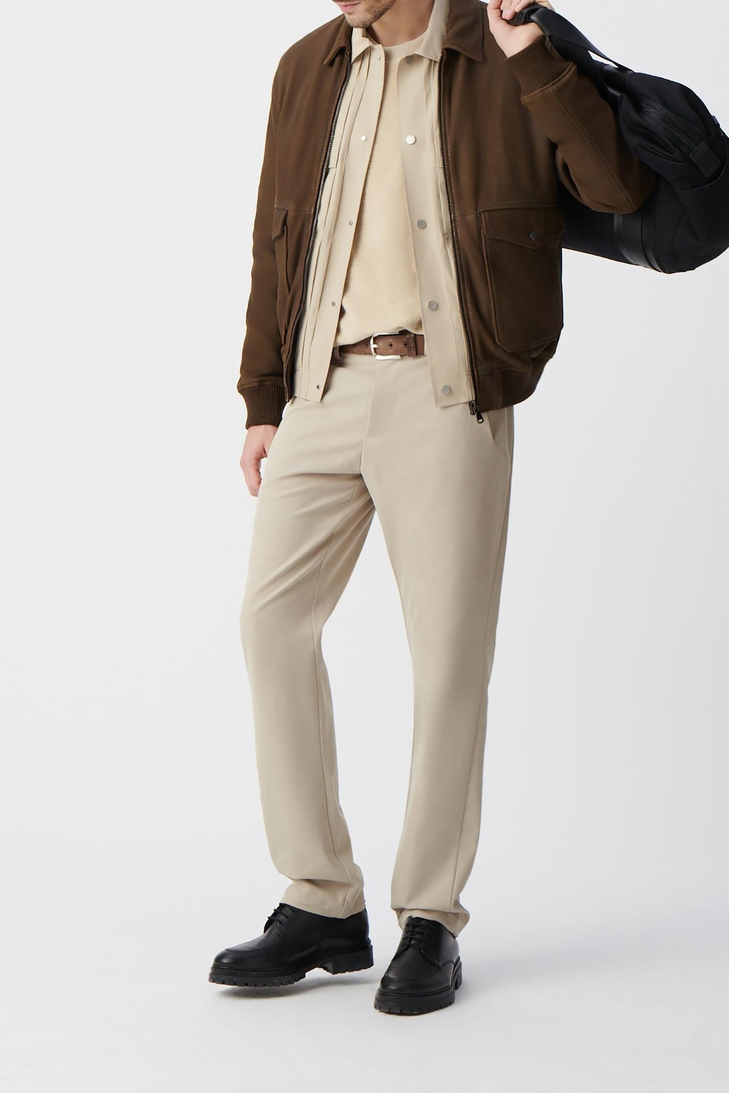 BRONZE LEATHER AVIATOR JACKET 1