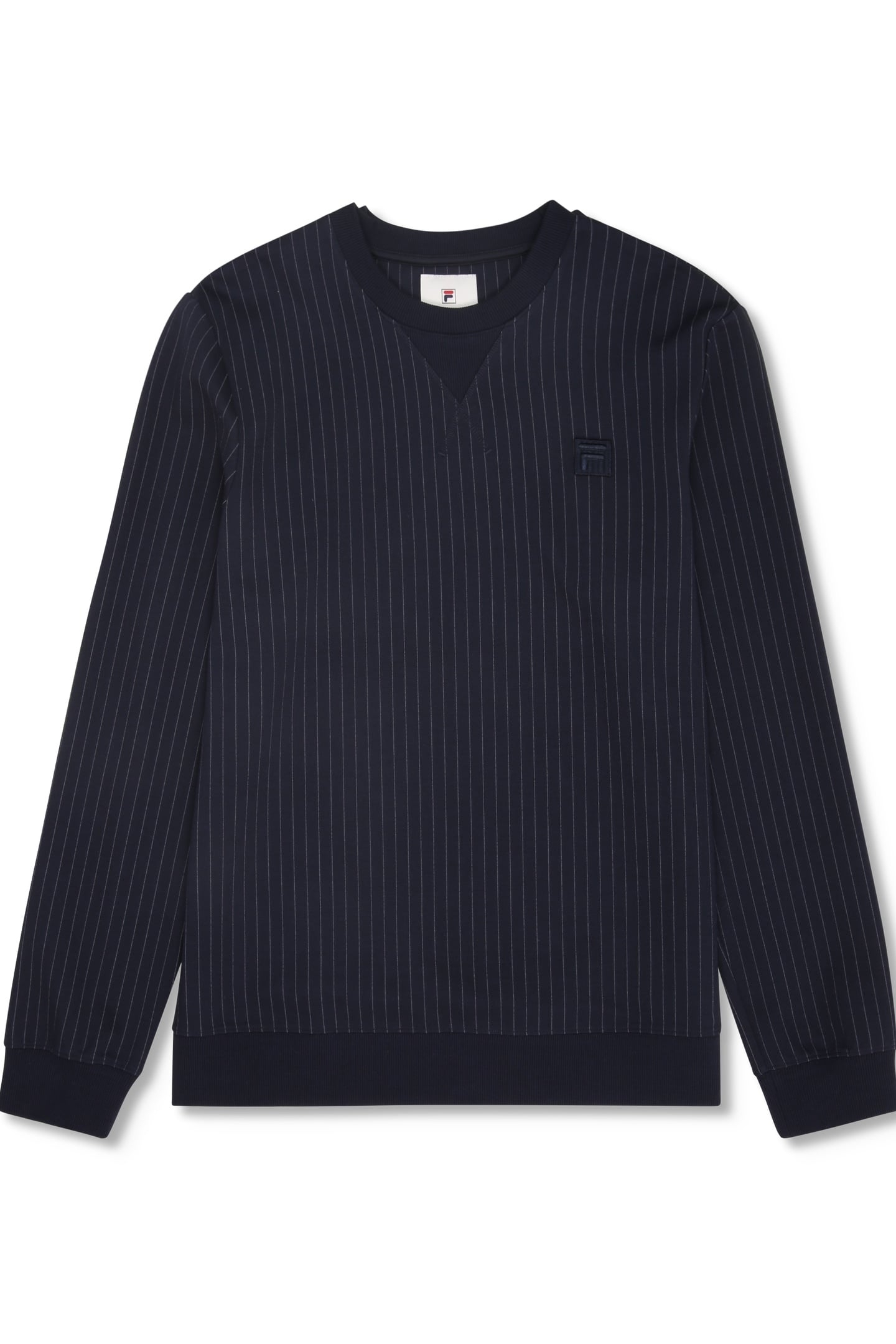 BRERA REGULAR PINSTRIPED CREWNECK SWEATSHIRT BLACK 6