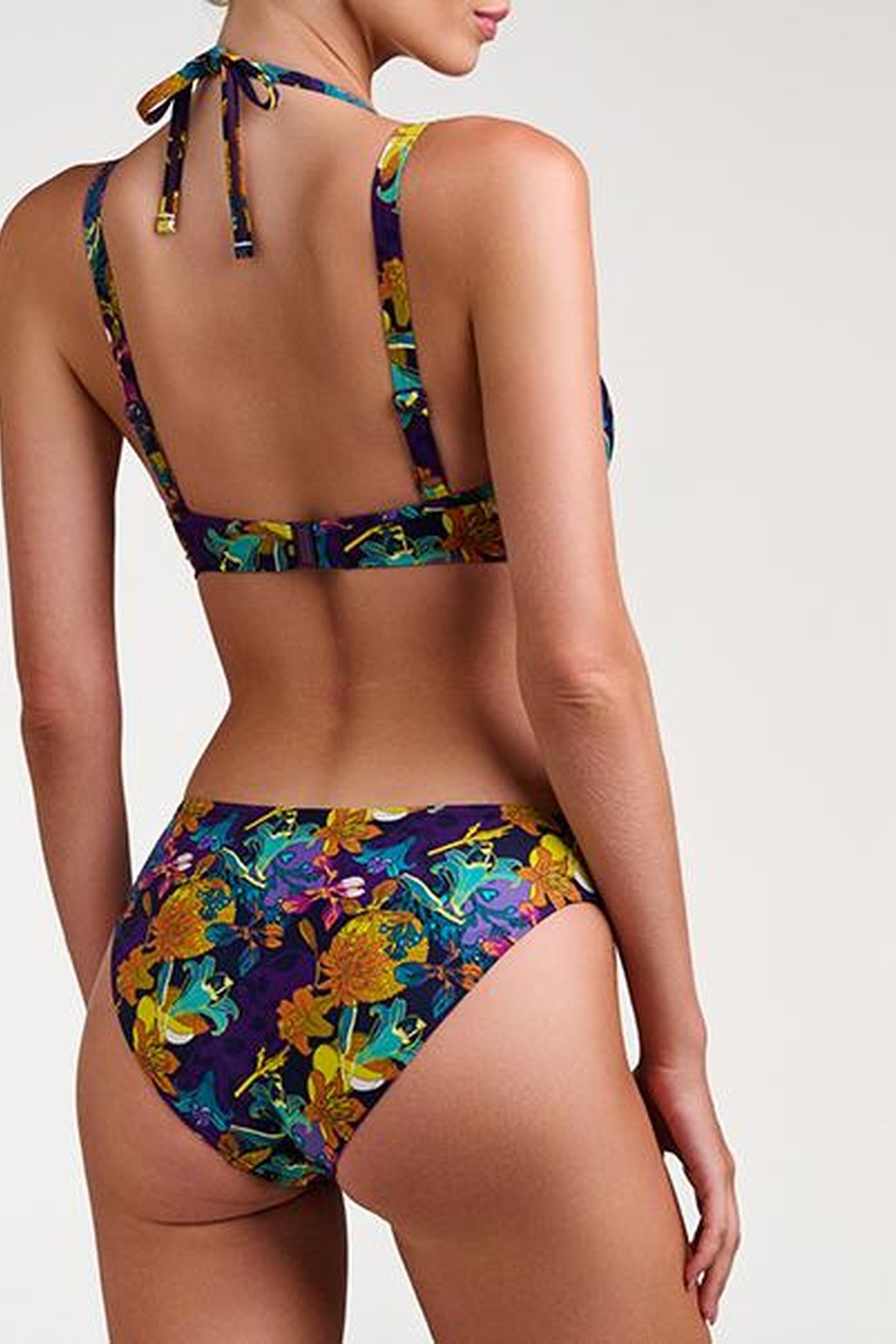 ACAPULCO PETUNIA PURPLE PLUNGE BALCONY BIKINI TOP 2