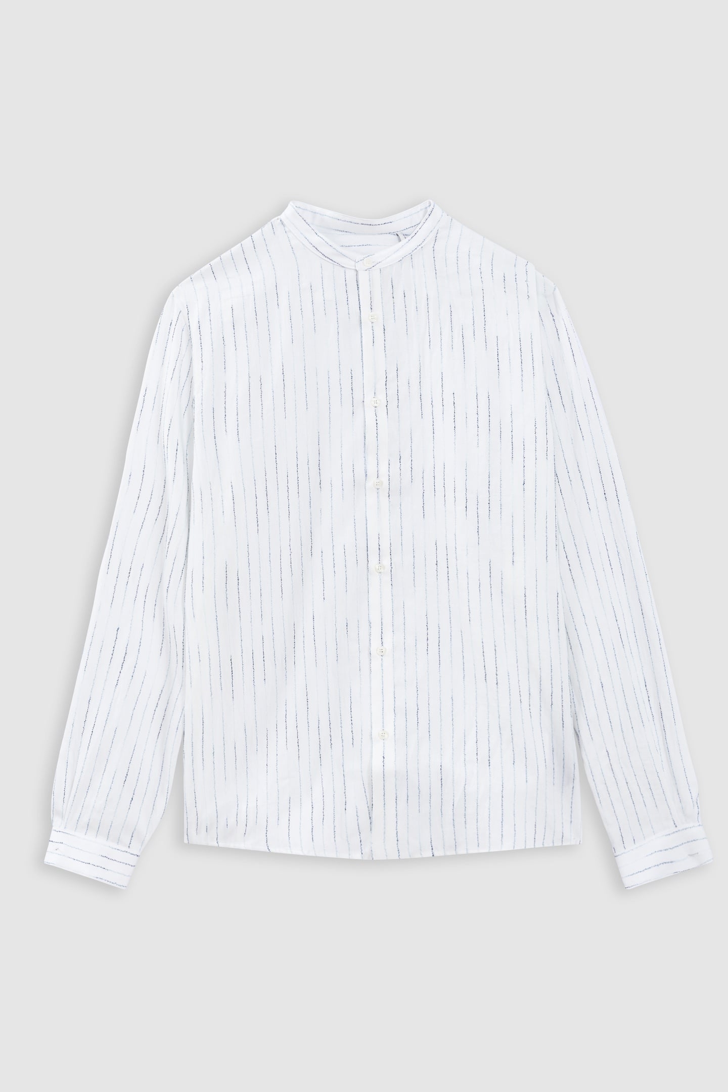 WHITE REGULAR SHIRT WITH EMBROIDERED STORM STRIPES 4