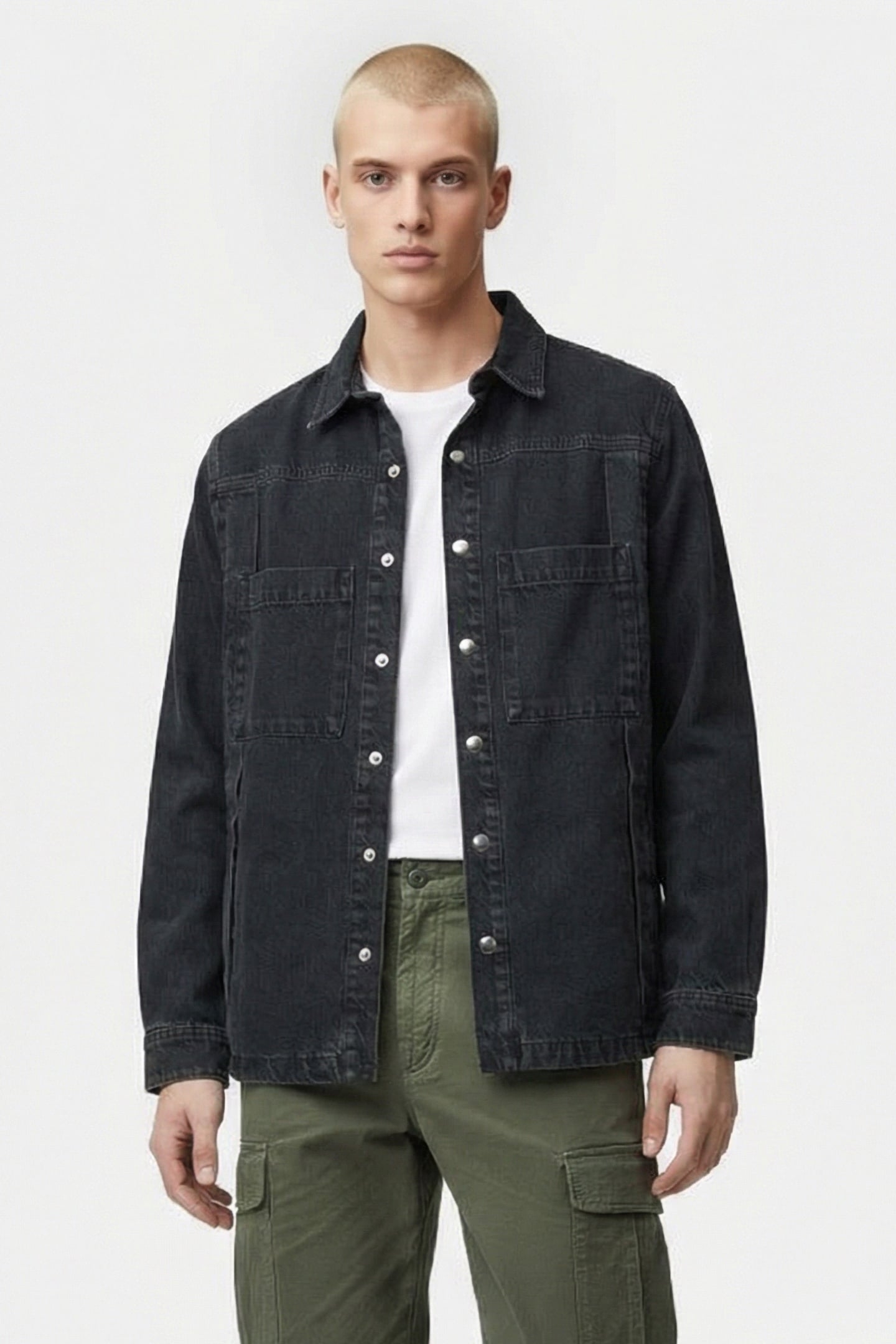 KOSSESPE OVERSHIRT BLUE BLACK USED 1