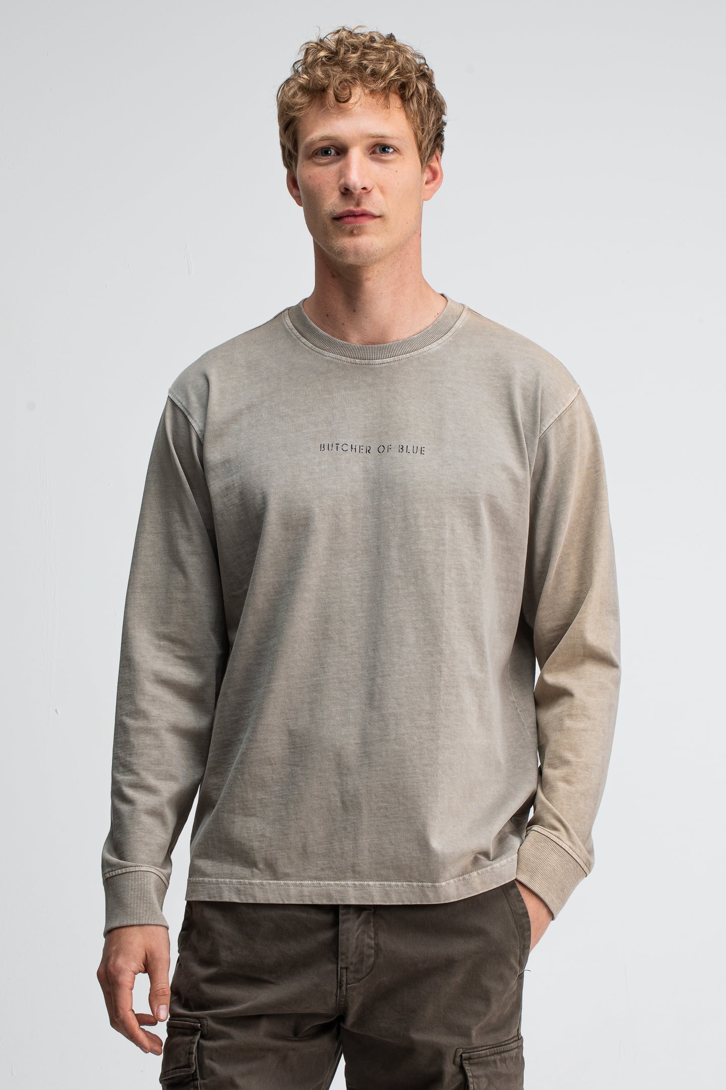 ARMY QCC LOOSE TEE LS SLATE GREY VD 1