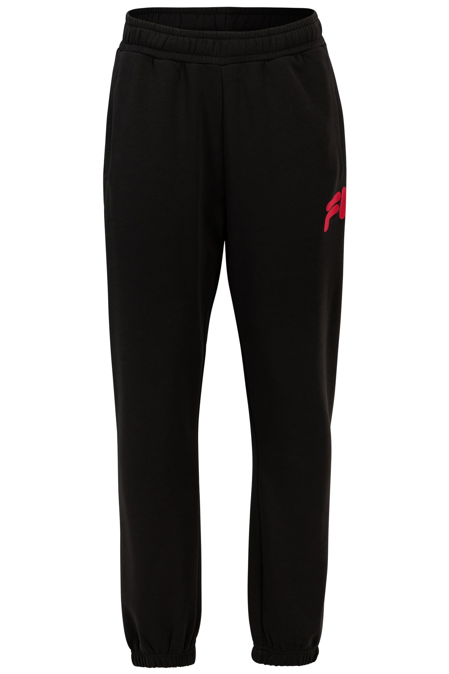 LAGESSE LOOSE SWEAT PANTS BLACK-TRUE RED 5