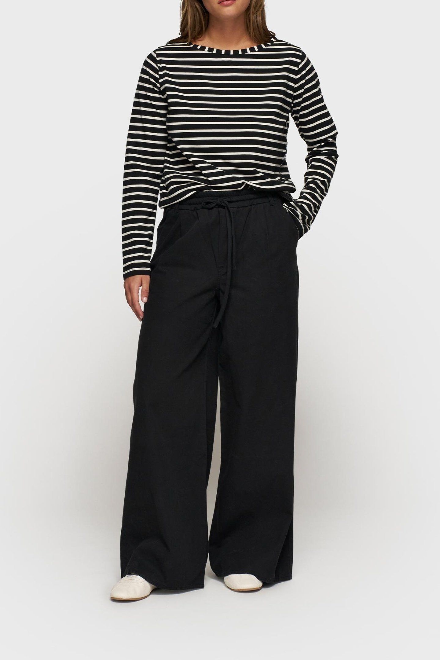 THE LONG SLEEVE TEE STRIPES BLACK/WHITE 1