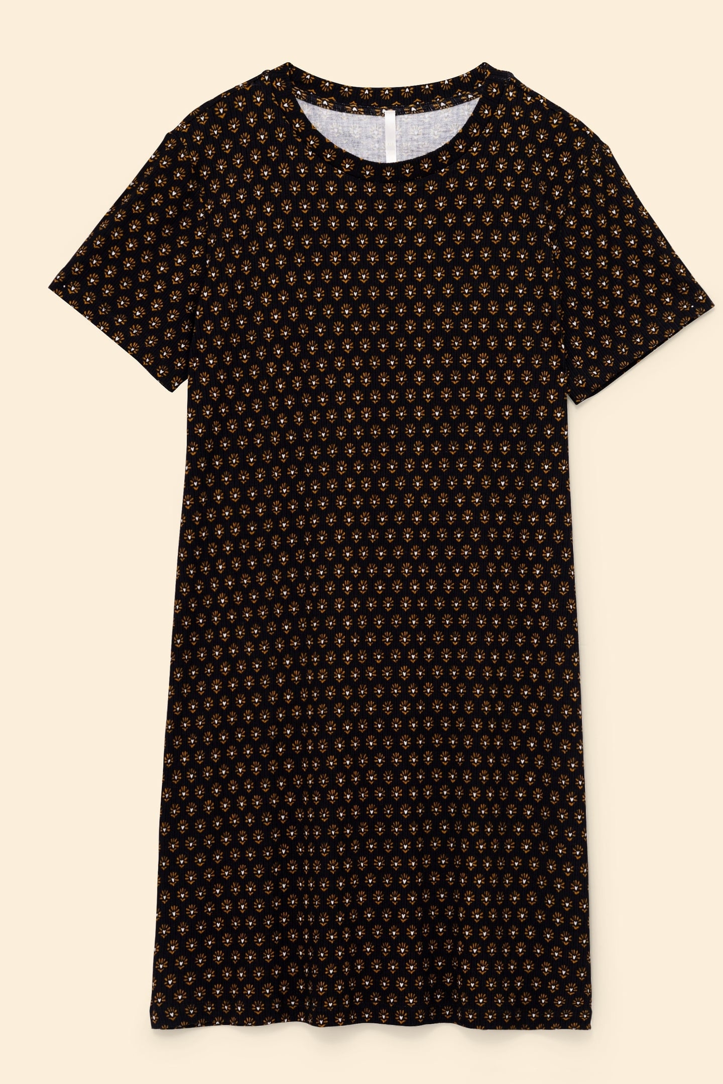 BLACK FLORAL-PRINT DRESS BLACK 5