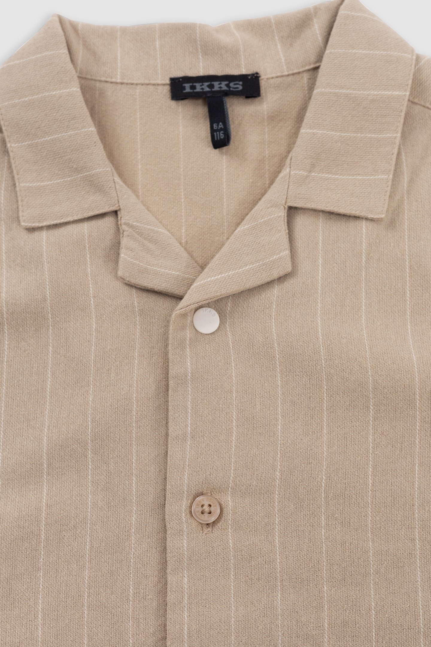 BEIGE ORGANIC COTTON STRIPED SHIRT 3