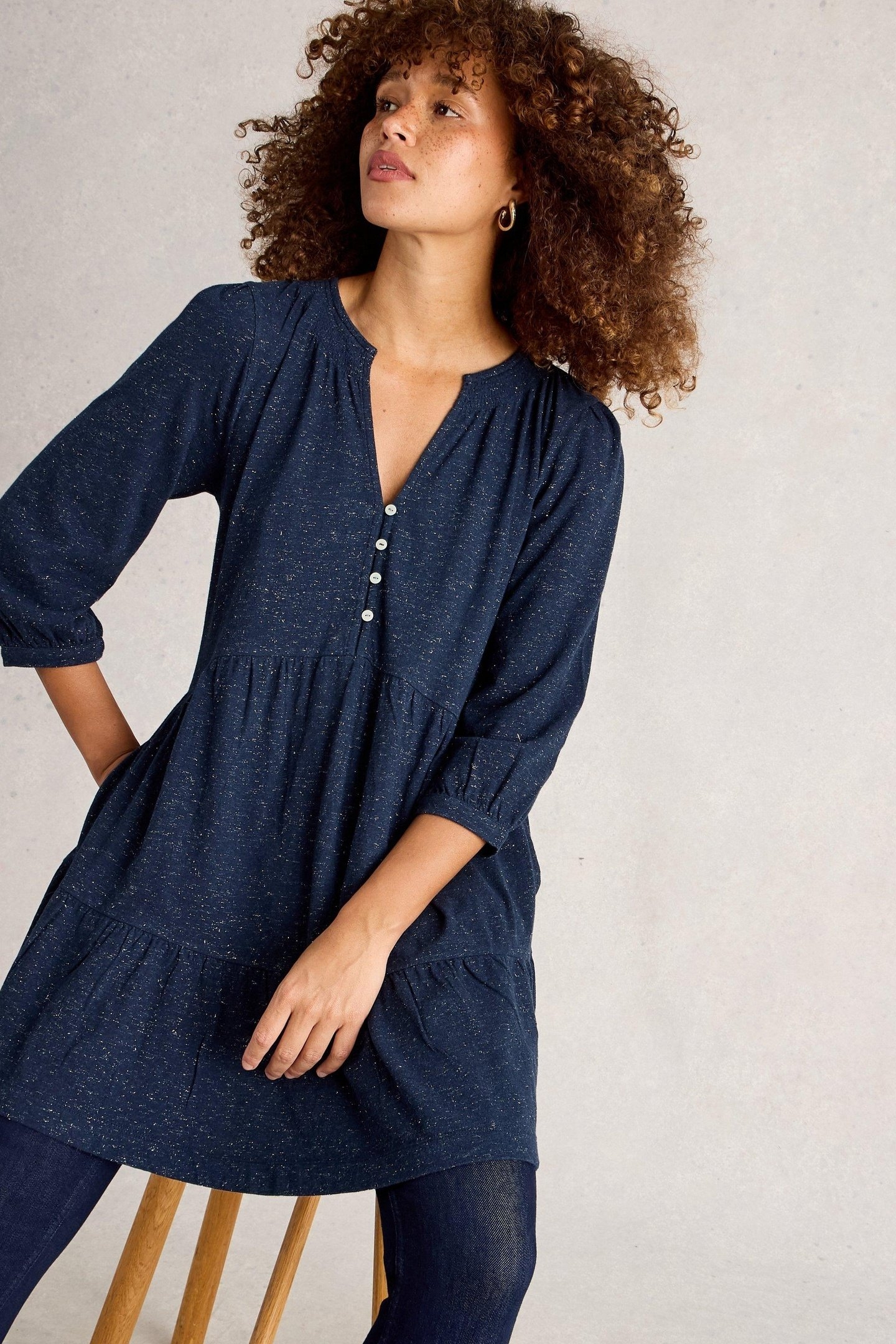 MARLIE SPARKLE TUNIC DARK NAVY 2