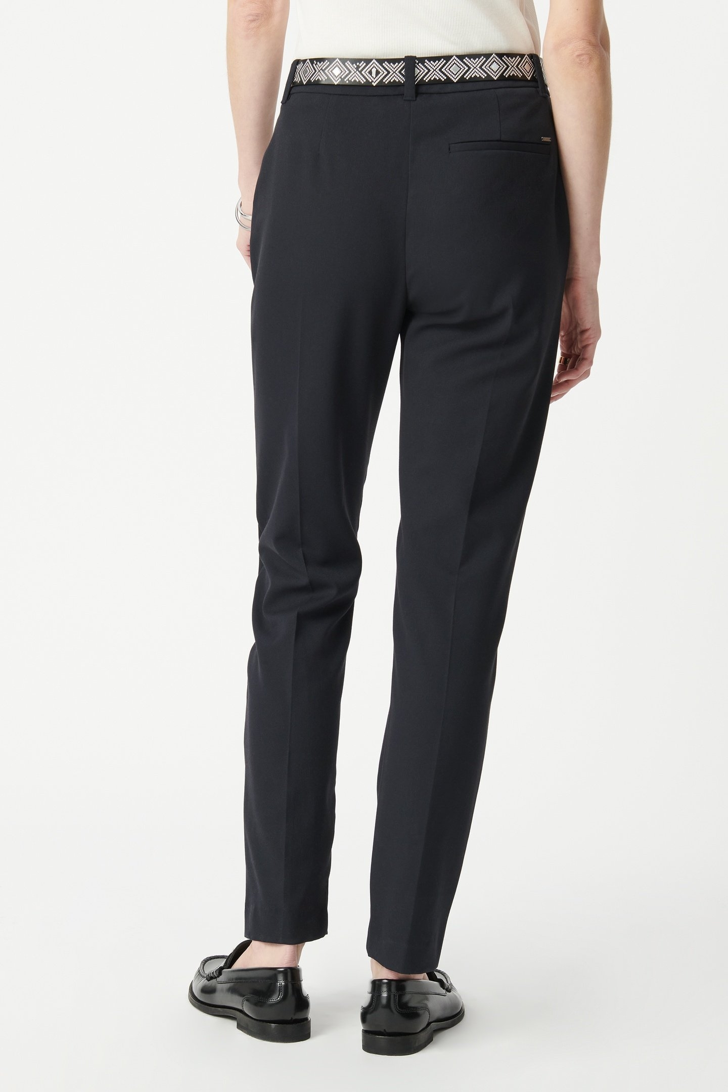 NAVY SUIT TROUSERS WITH DECORATIVE BRAID 3