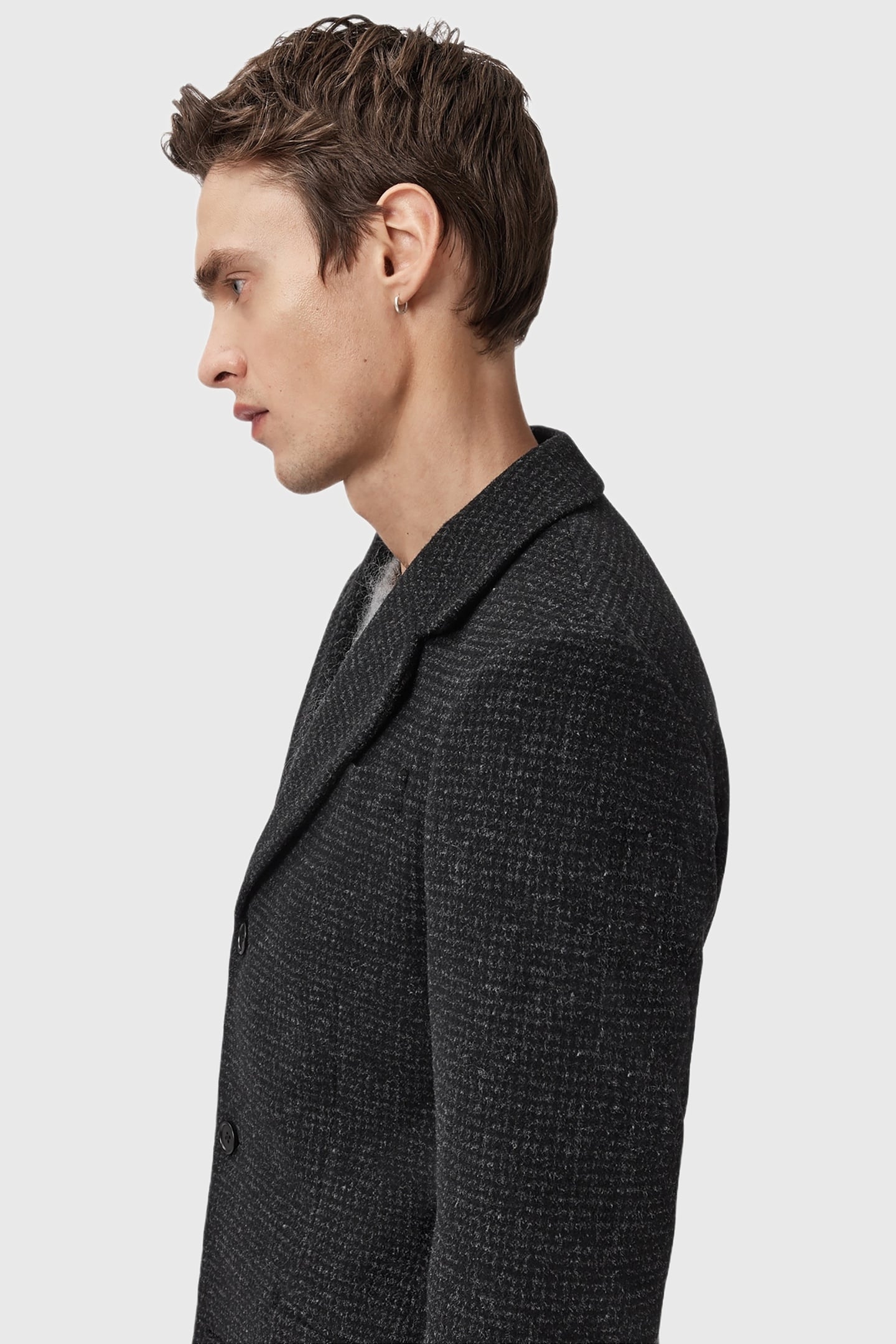 CASPIAN COAT CINDER BLACK MARL 6