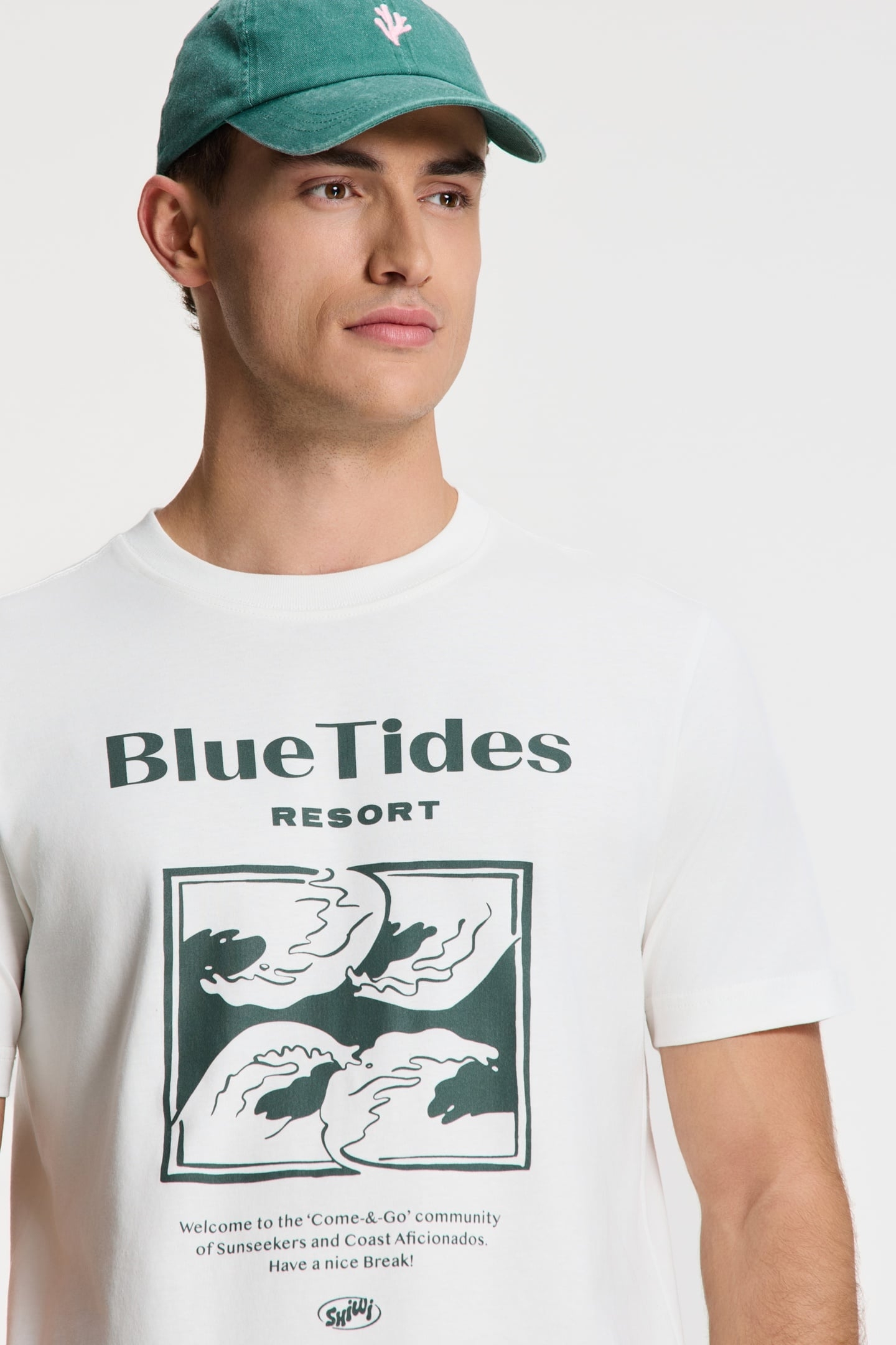 LIAM REGULAR T-SHIRT BLUE TIDES WHITE 4