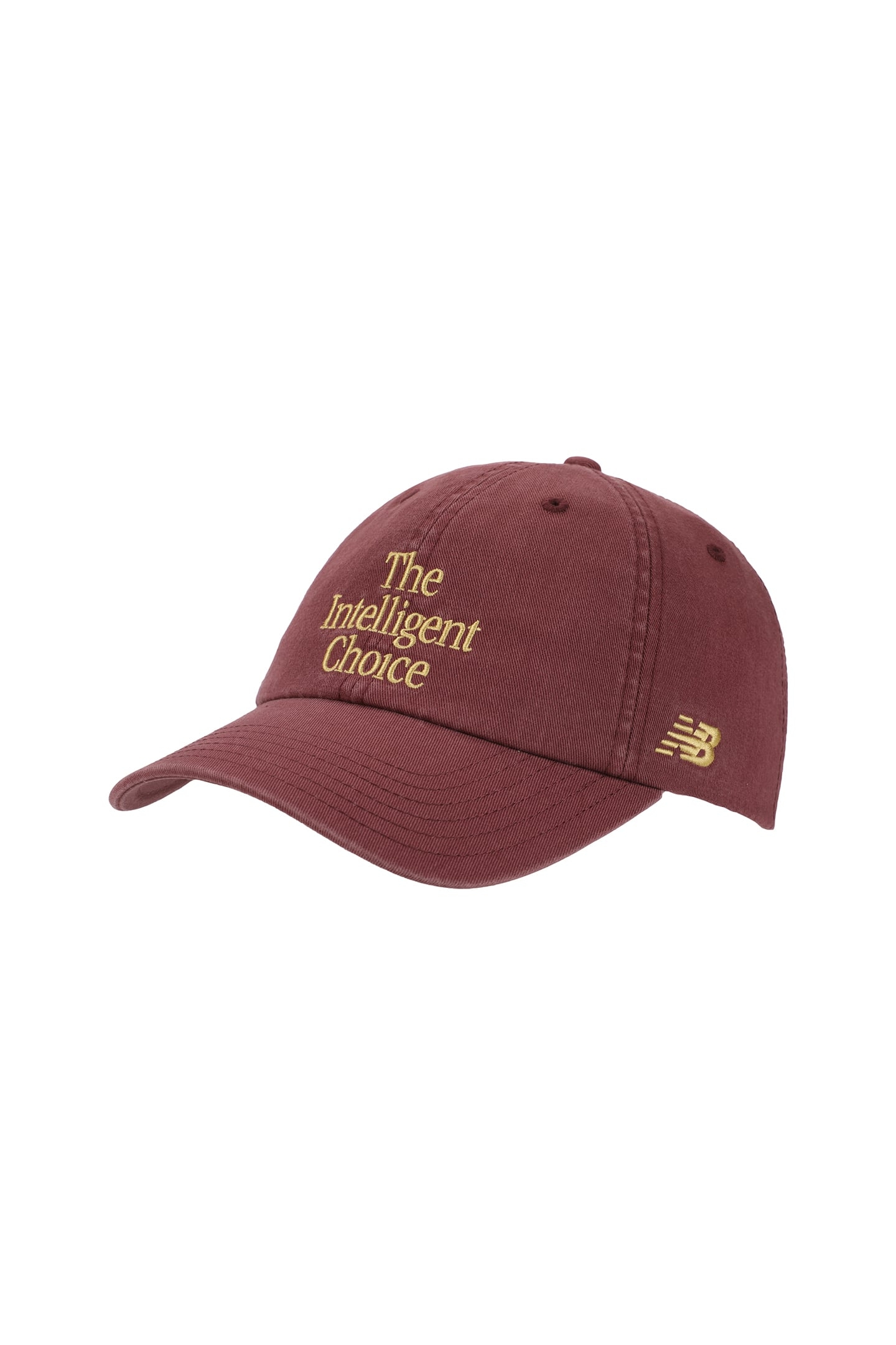 UNISEX 6 PANEL THE INTELLIGENT CHOICE WASHED BURGUNDY 1