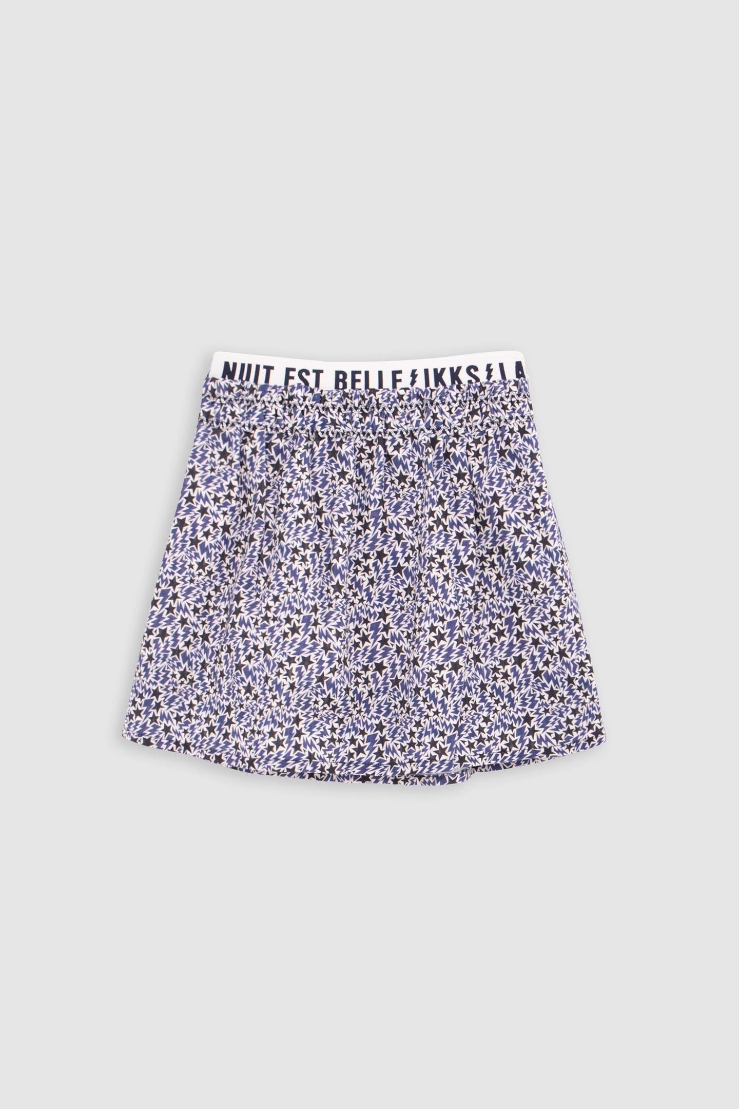GIRL’S ECRU ORGANIC COTTON LIGHTNING-STARS PRINT SKIRT 2