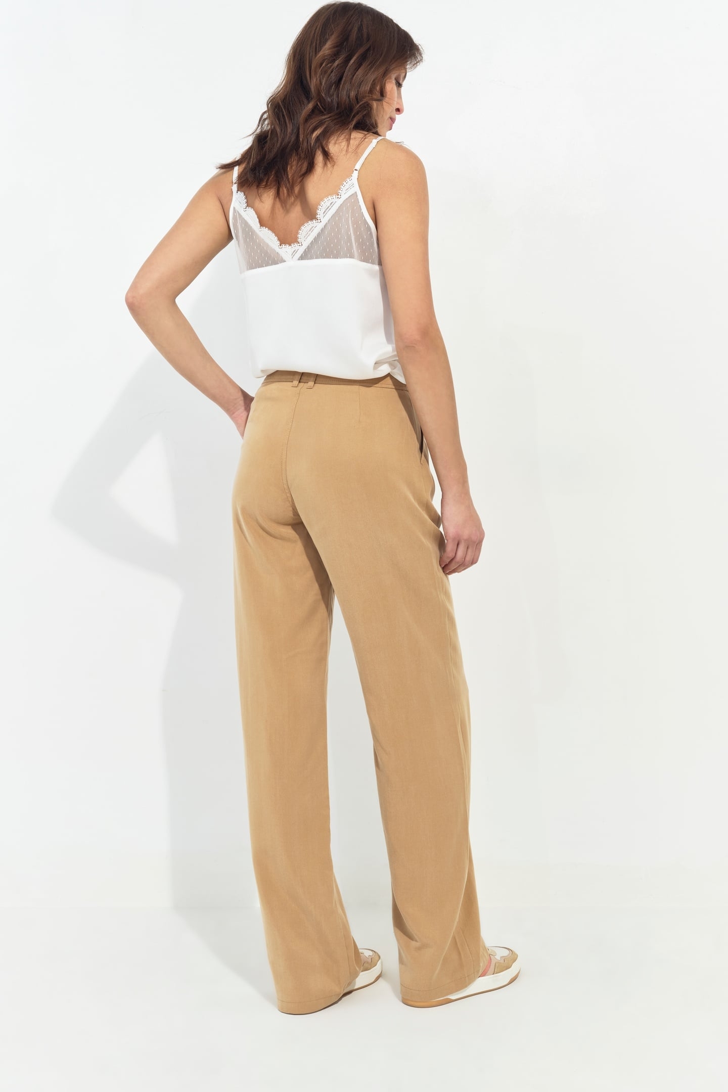 PALMA - WIDE BEIGE SUIT TROUSERS 3