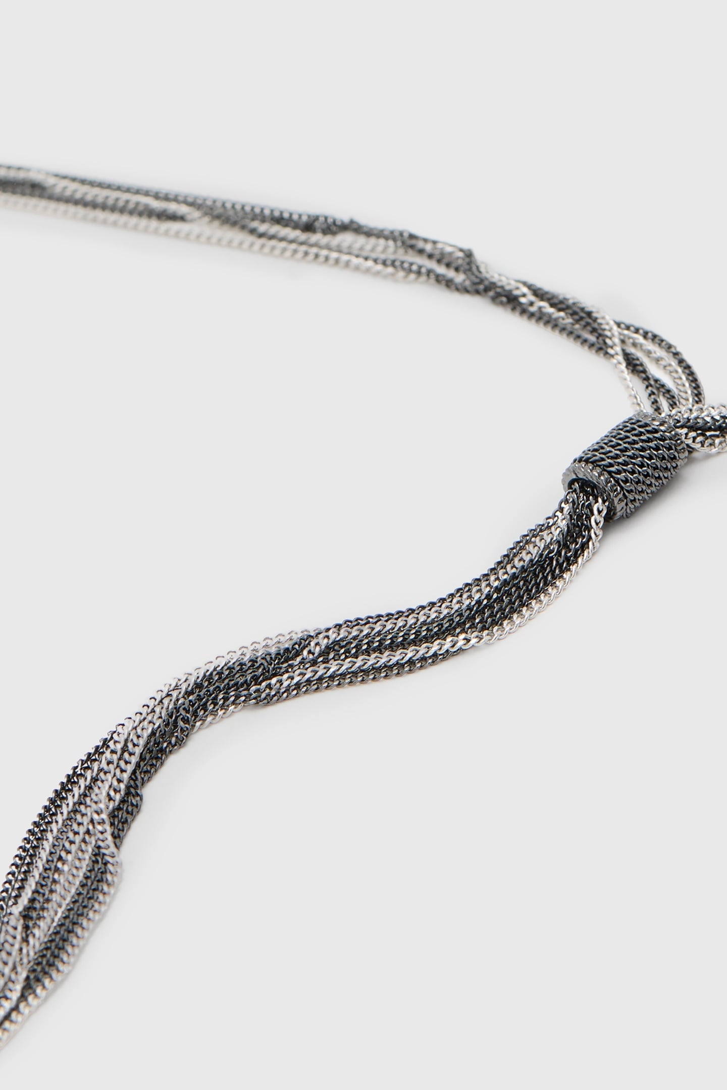 FLEUR TTNE NECKLACE WARM SILVER MIX 5