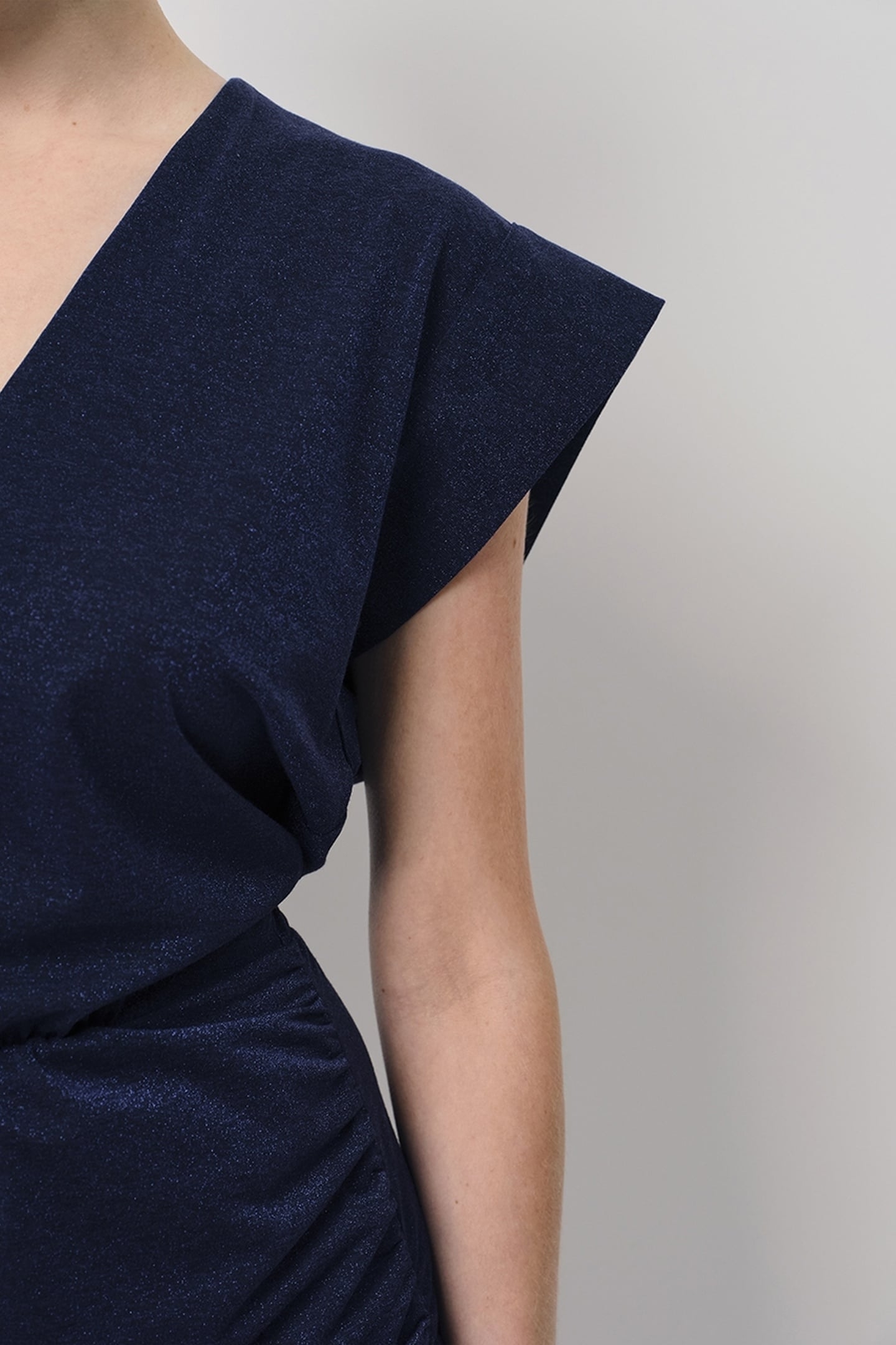 ISERI LUREX MINI DRESS SAPPHIRE BLUE 4