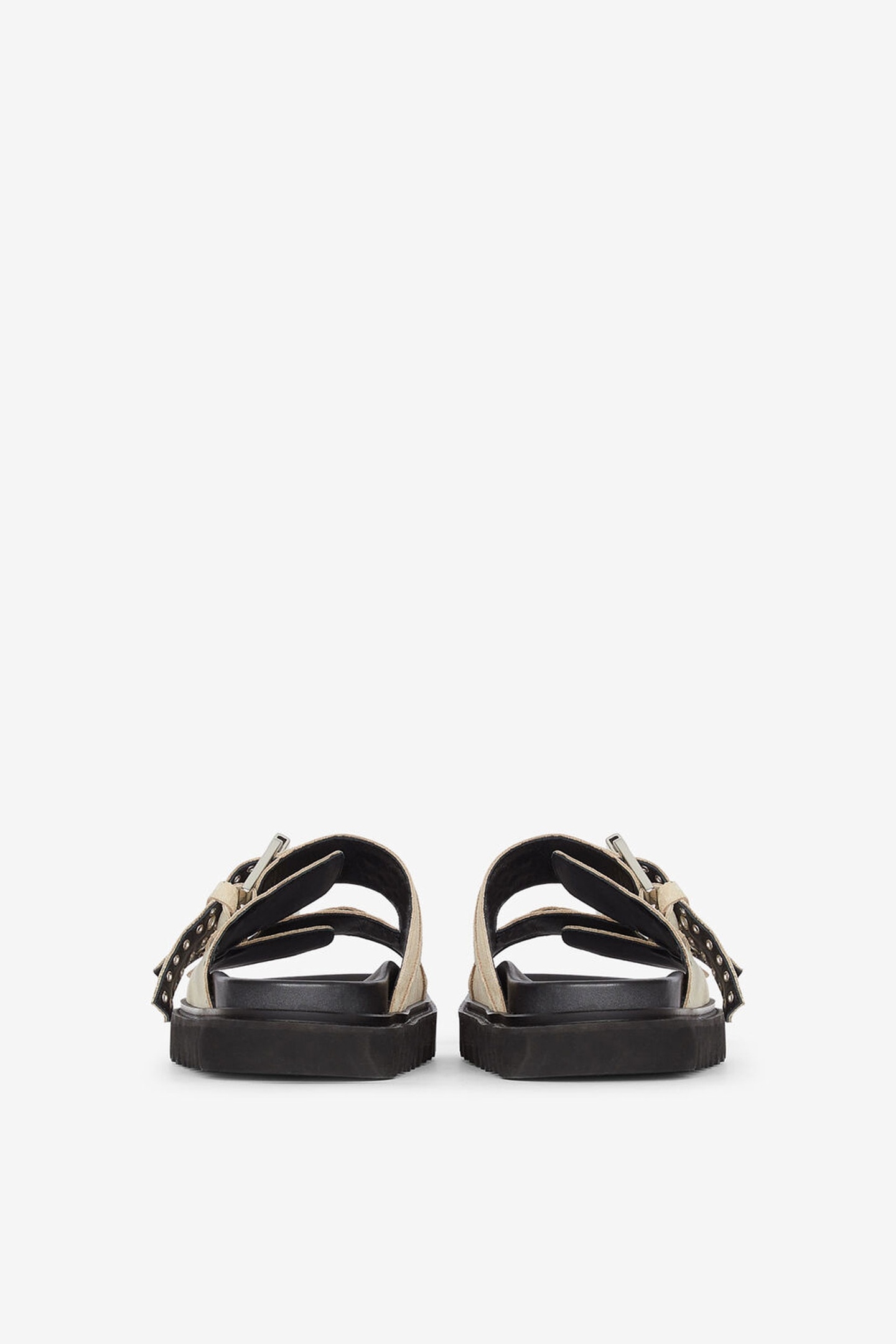 BOLUM SUEDE SANDALS BEIGE STUDS 4