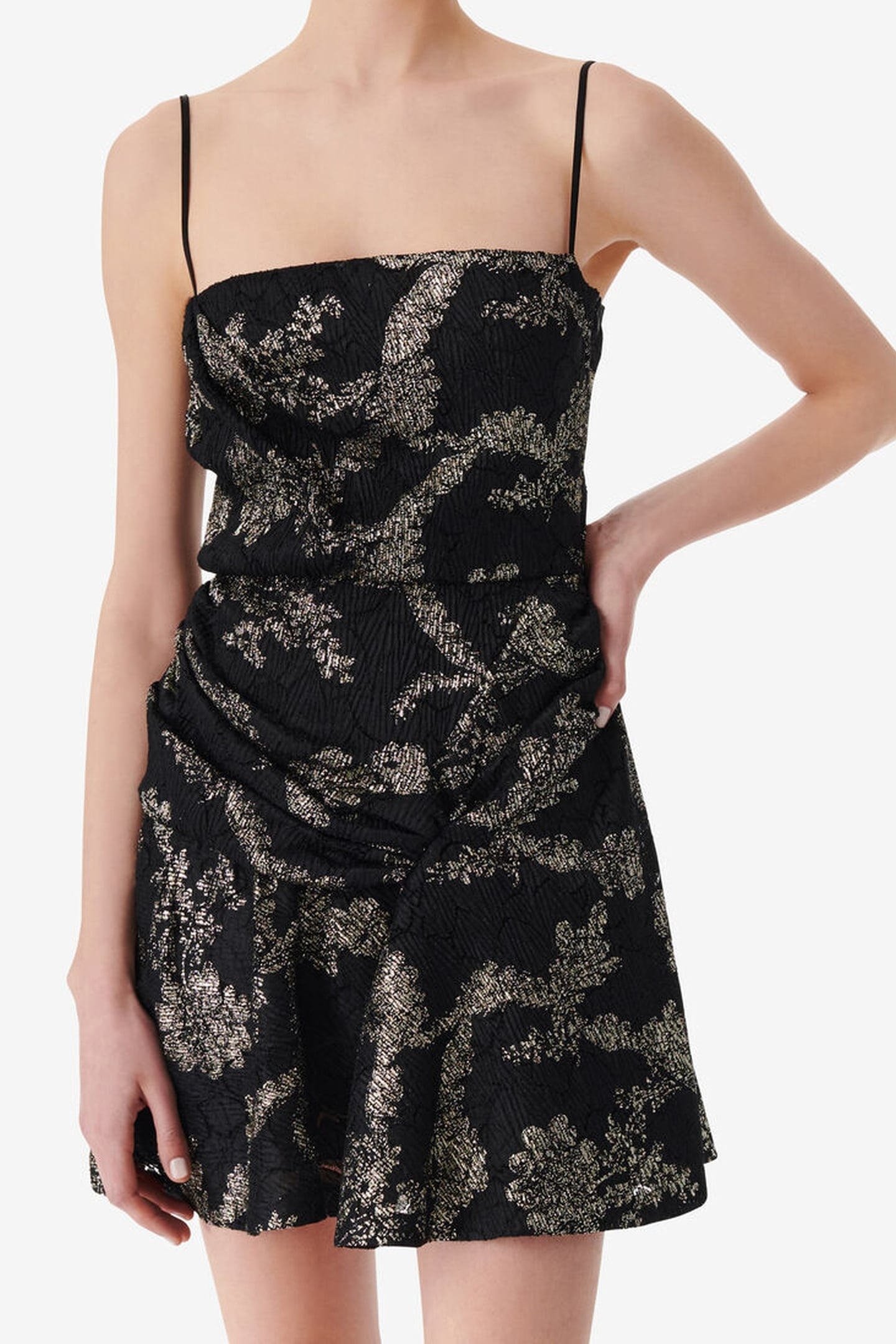 THALIA DRESS BLACK/GOLD 2