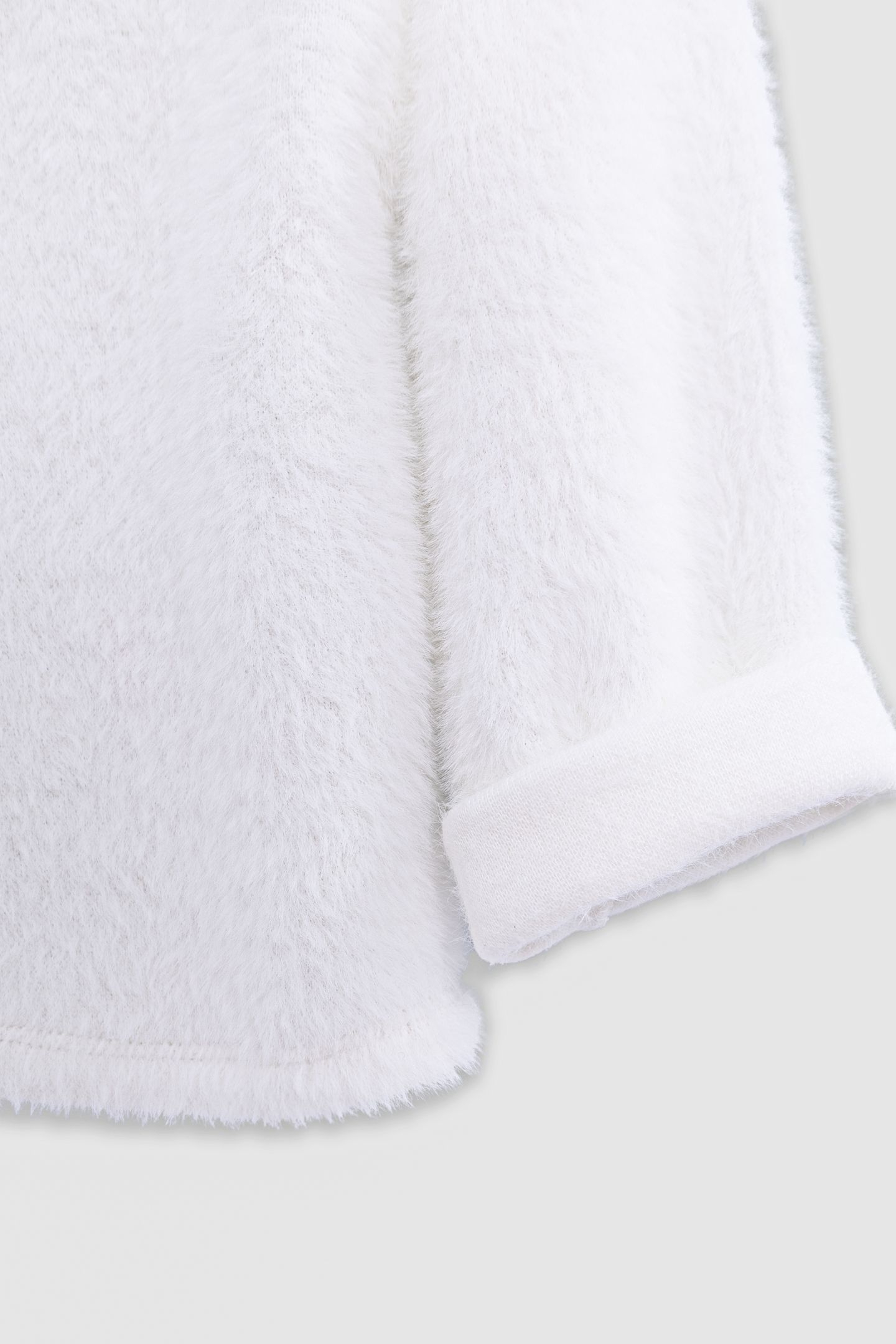 GIRL'S KNITTED HOODED SWEATSHIRT ECRU 5