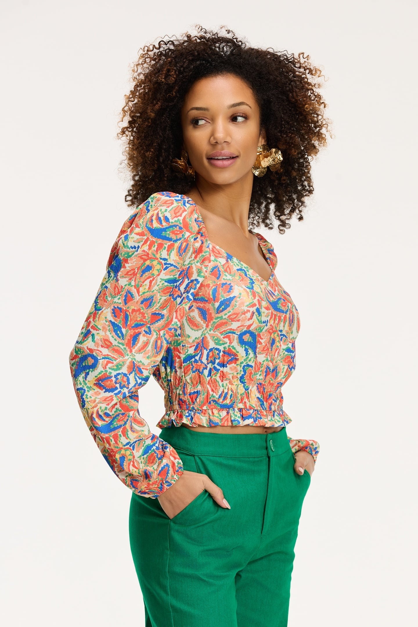 INDI TOP SICILIAN FLOWER ORANGE SICILIAN FLOWER 7