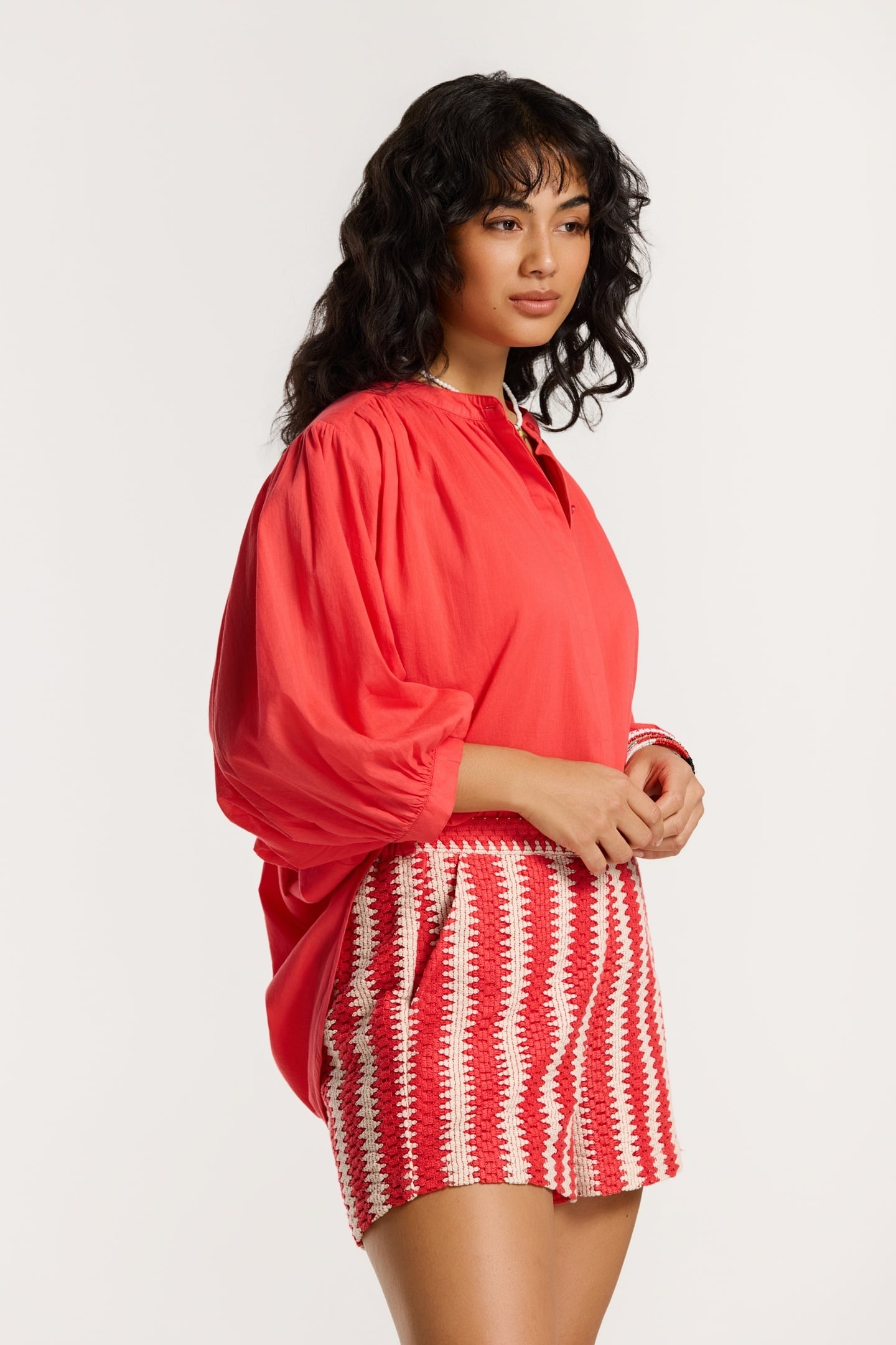 EVELYN BLOUSE RED HIBISCUS 7