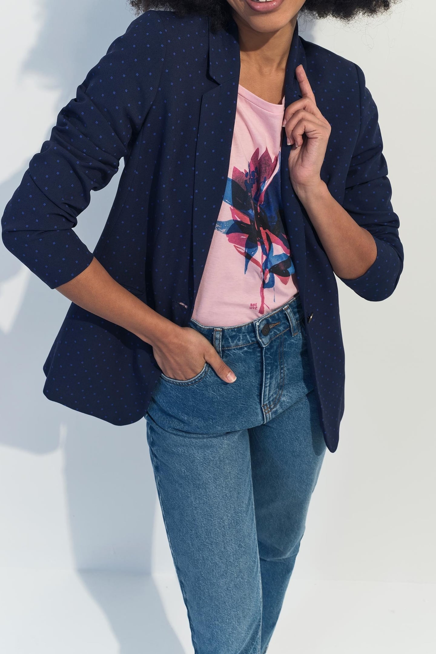 LE TAYLOR 7/8 BLUE SLOUCHY JEANS 3