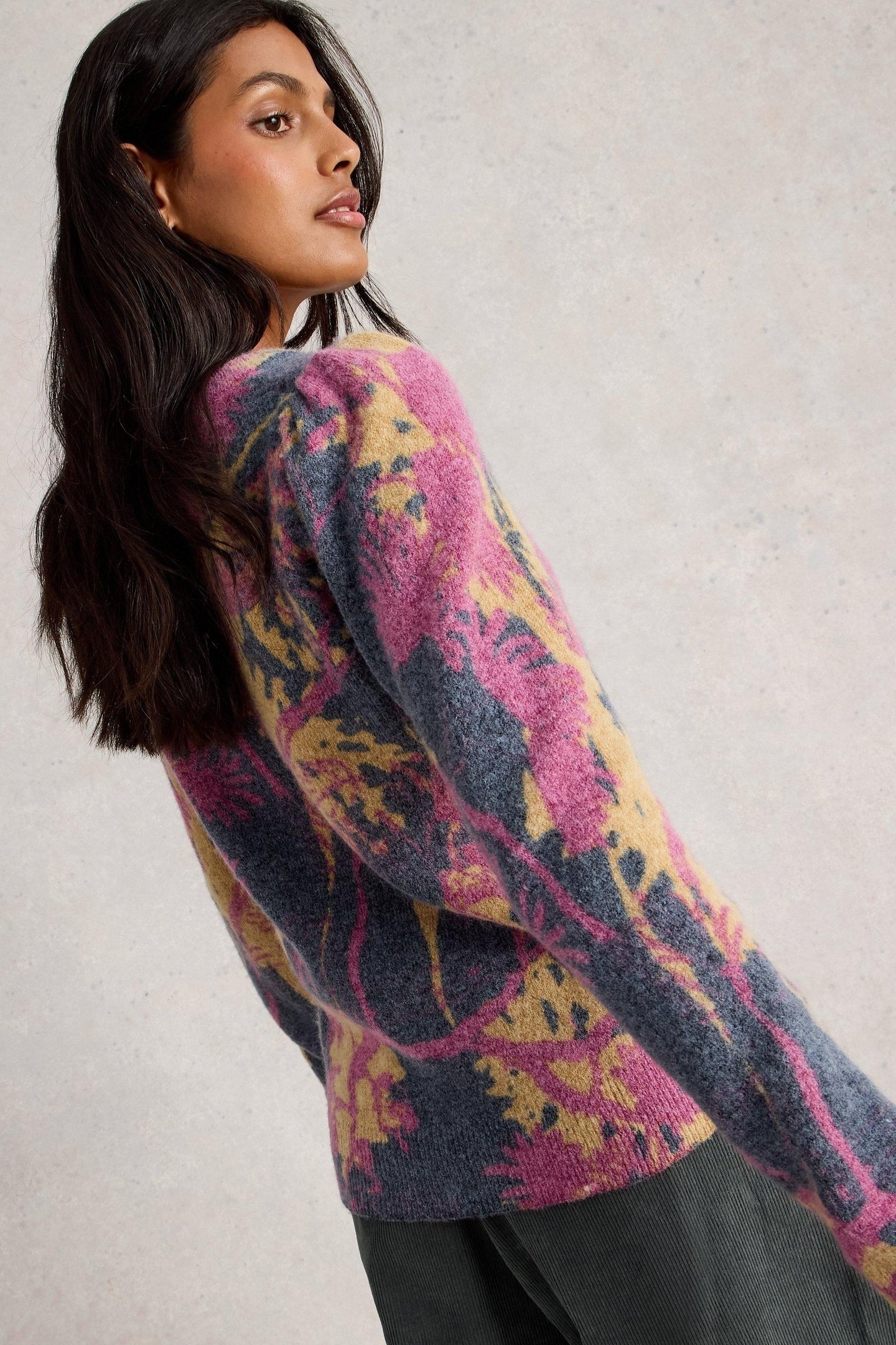 JODIE PRINTED JUMPER NAVY PRINT 2