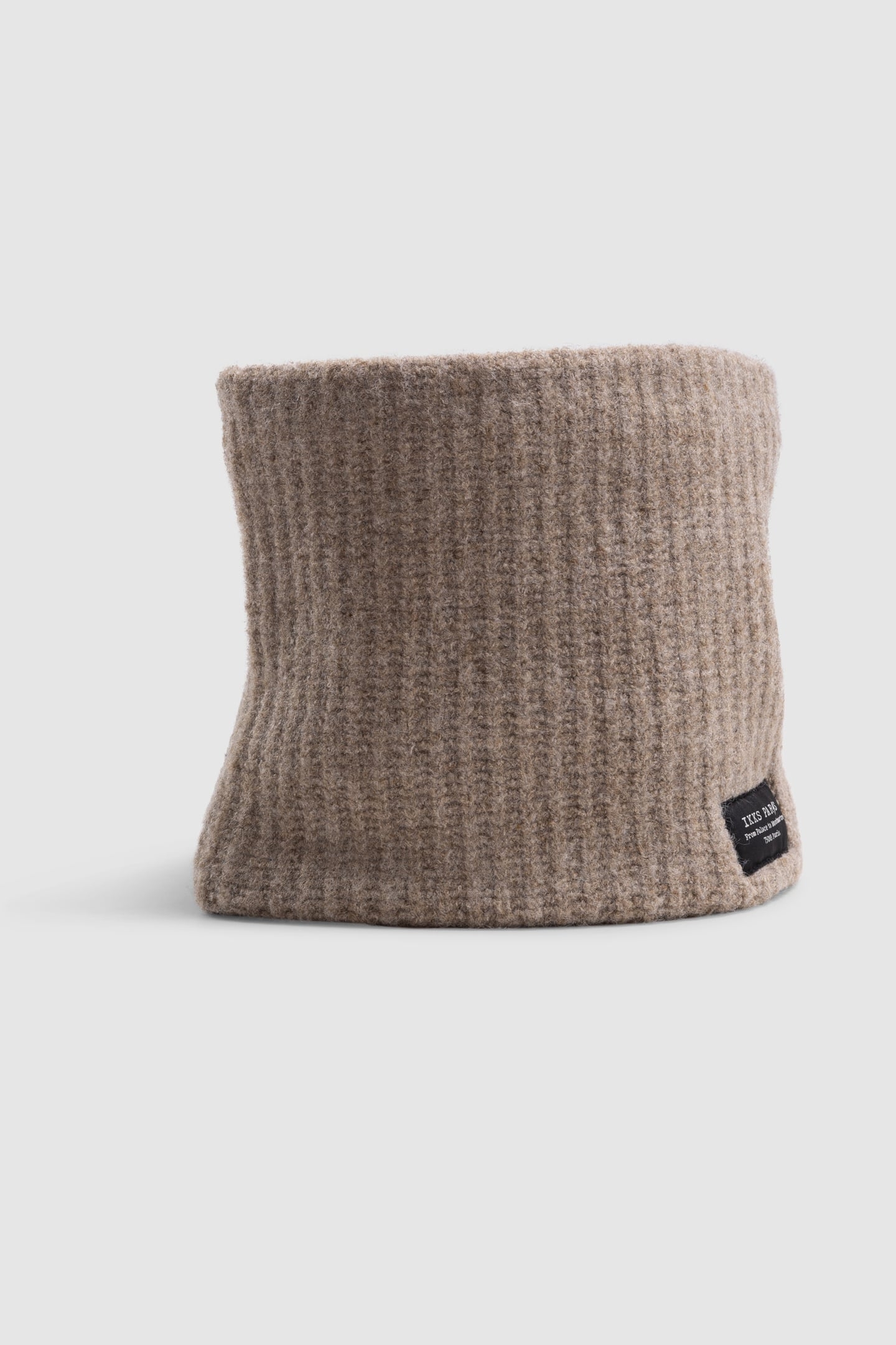 BOY'S CAMEL THICK-RIBBED KNITTED SNOOD 3