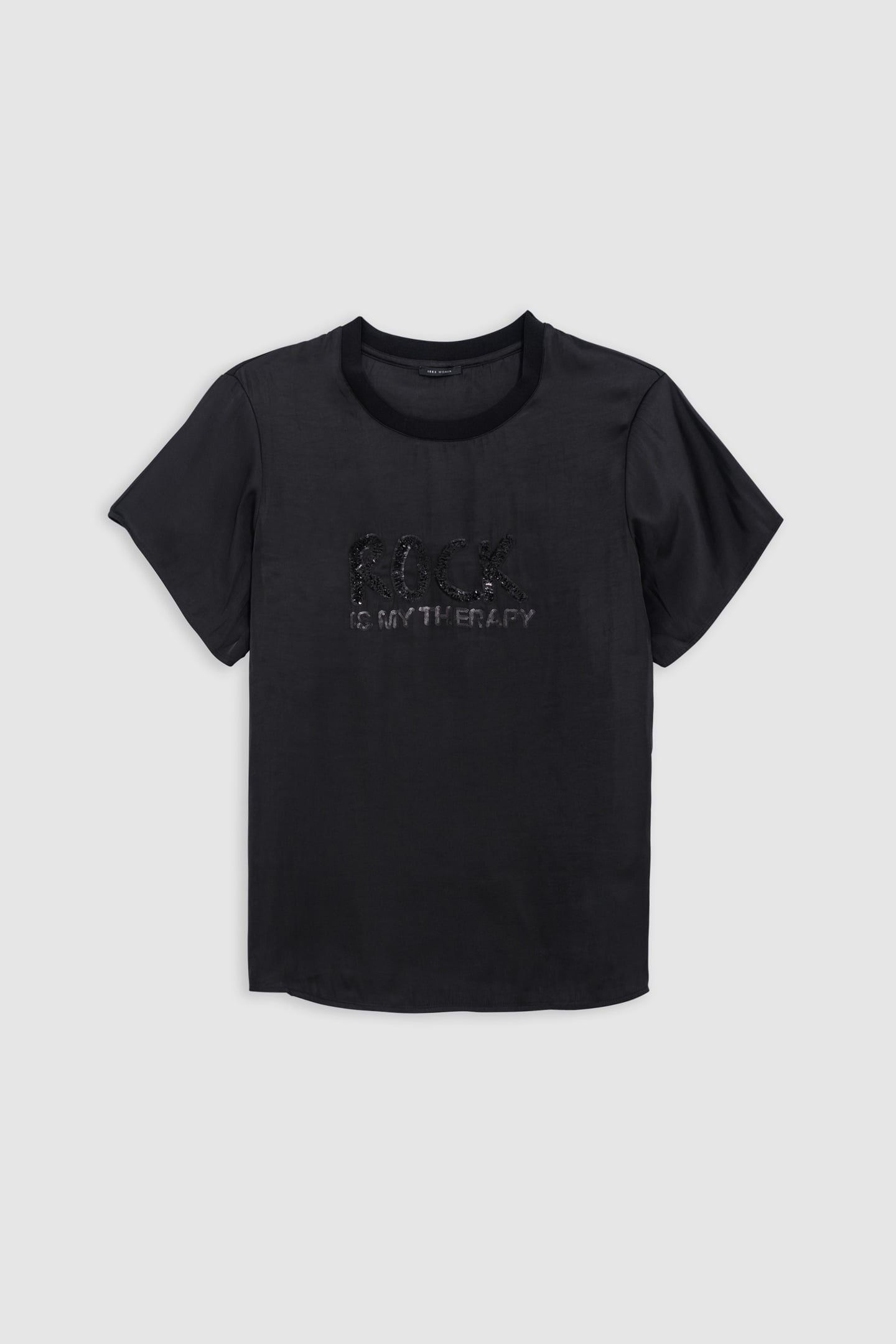 BLACK RECYCLED POLYESTER SEQUIN EMBROIDERED 6