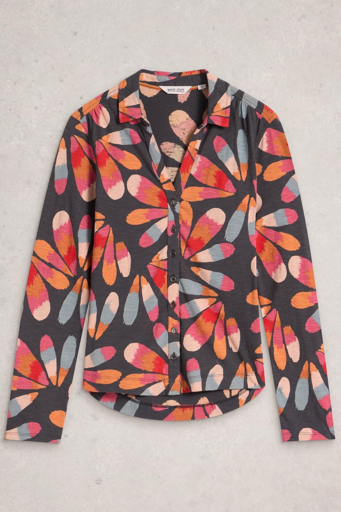 ANNIE JERSEY SHIRT GREY PRINT 3