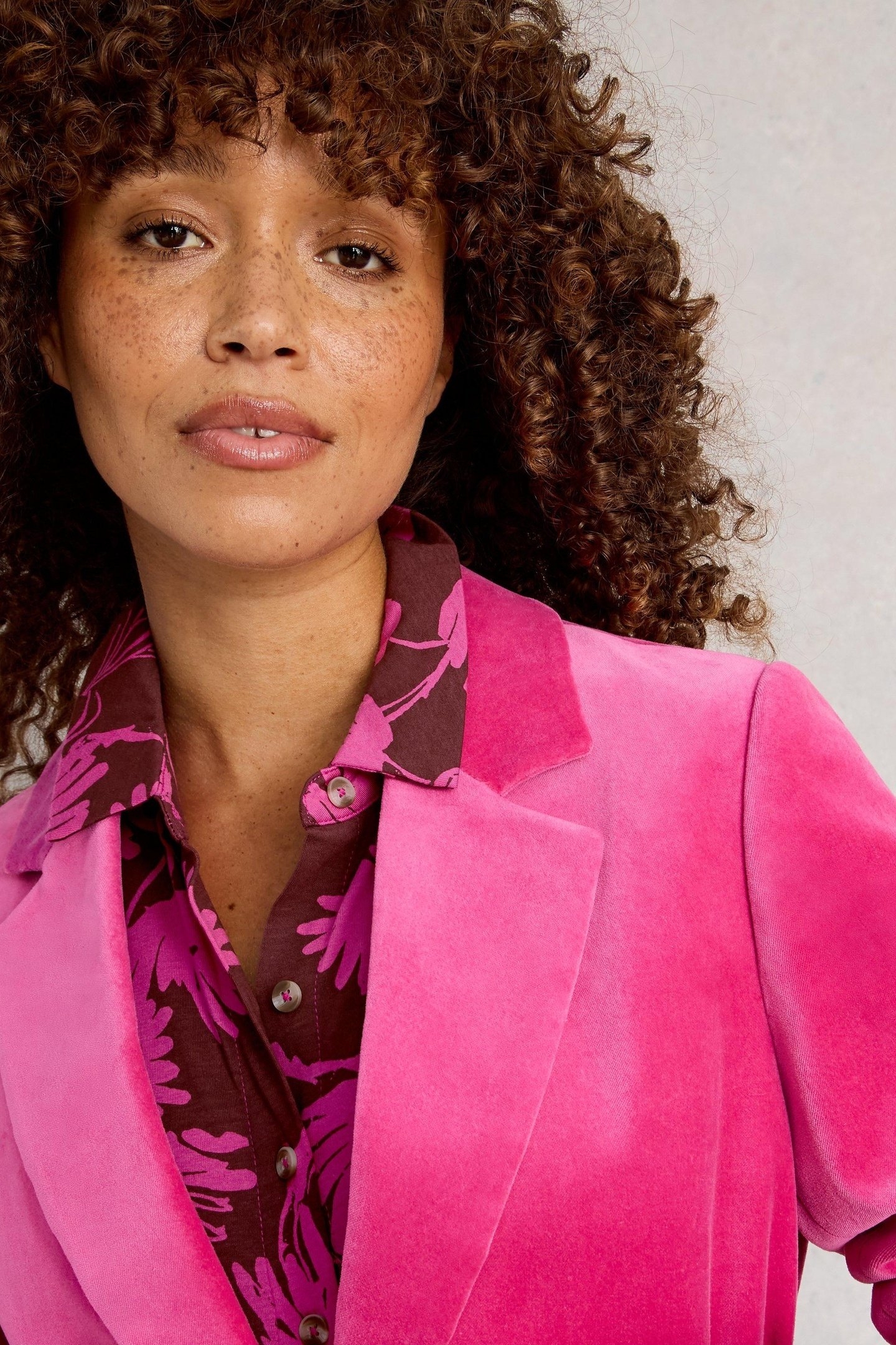 RUA JERSEY SHIRT DRESS PINK PRINT 4