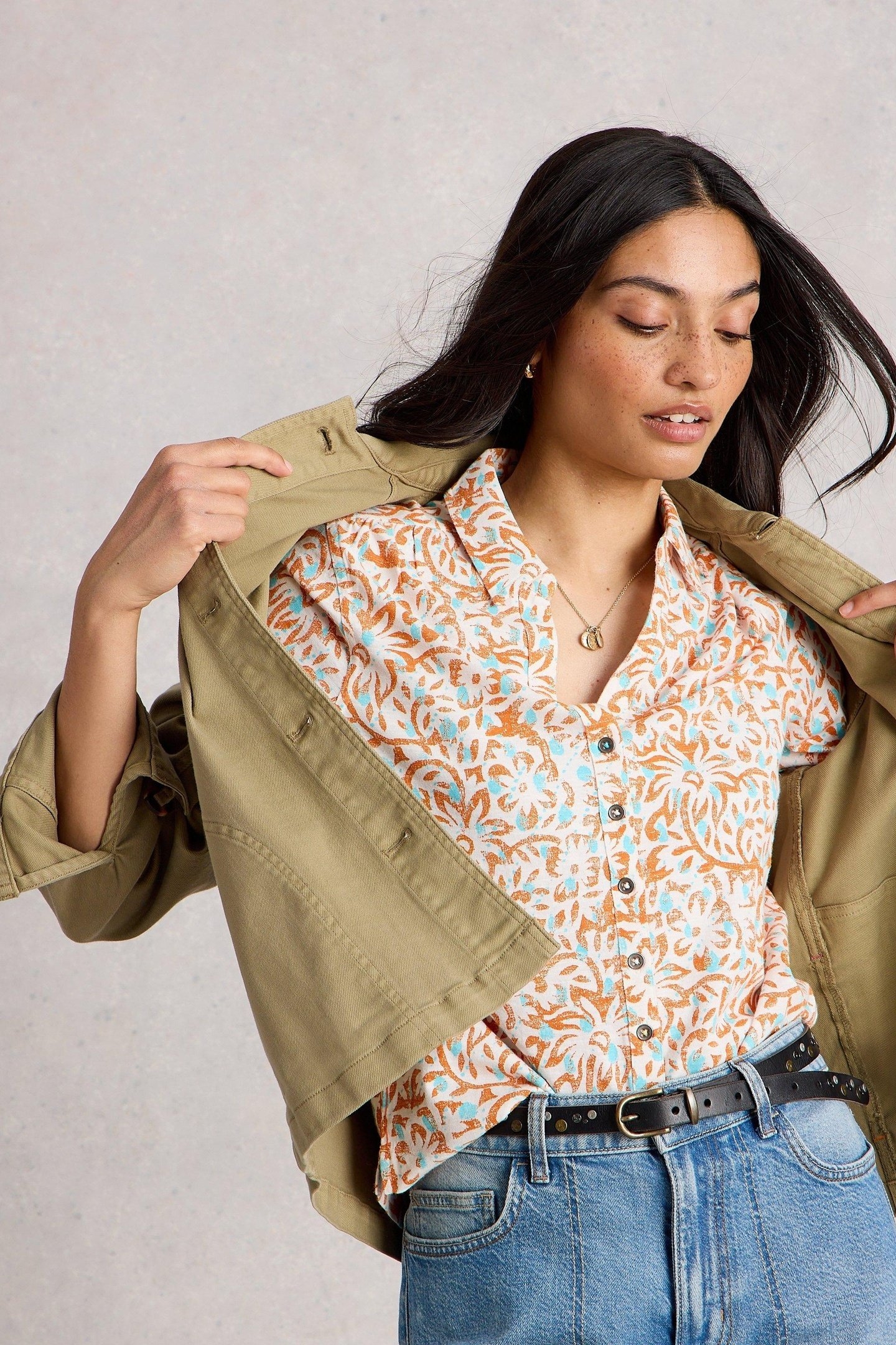 ANNIE JERSEY SHIRT IVORY PRINT 5