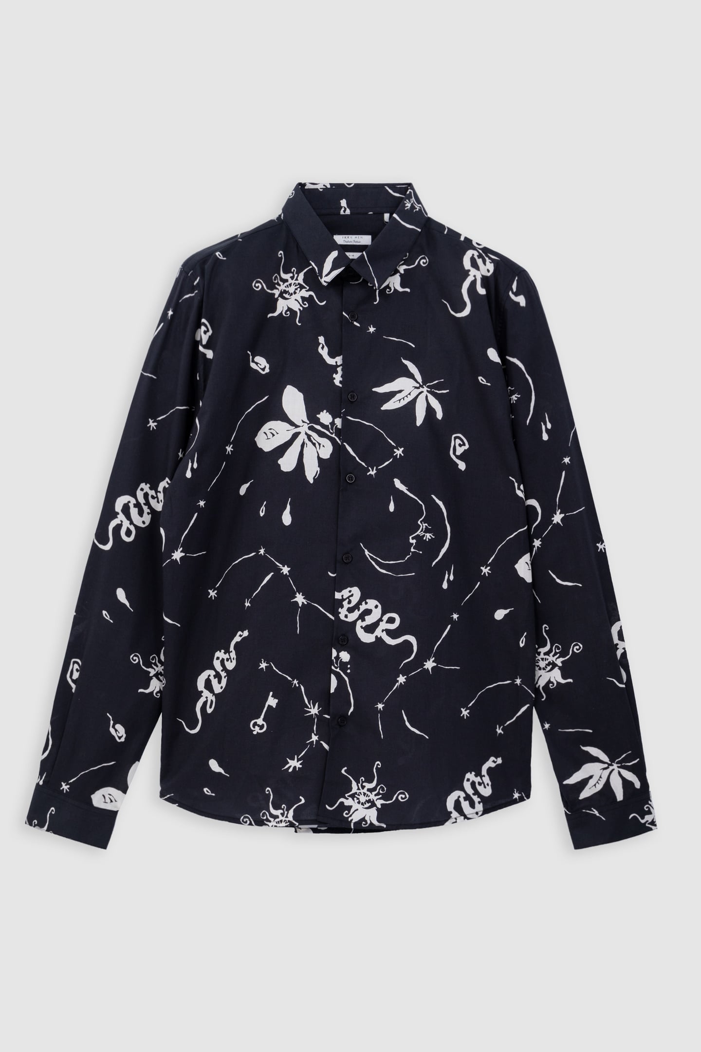 BLACK REGULAR SHIRT WITH STAR PRINT 4