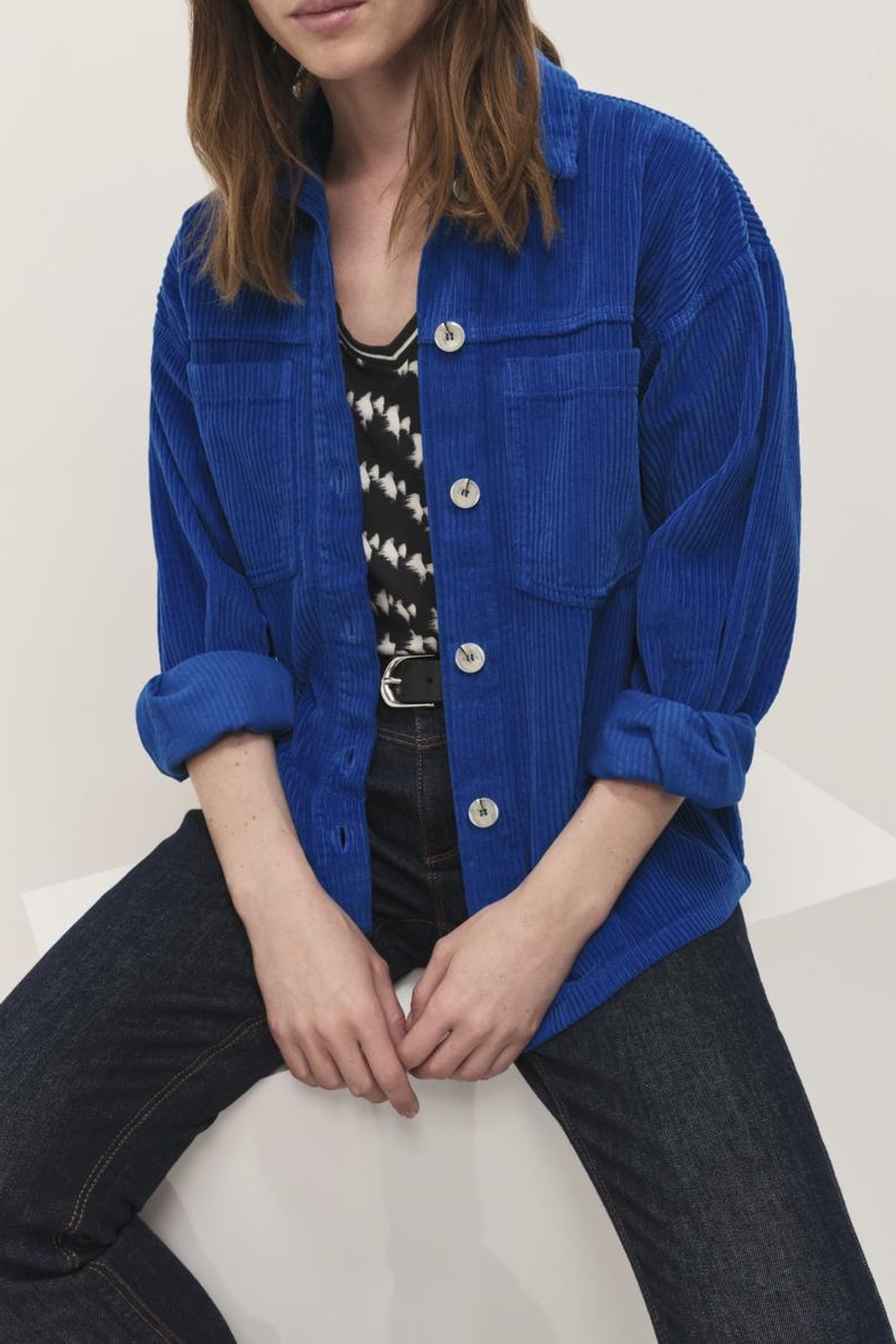 CESAR - SAPPHIRE BLUE CORDUROY SHIRT 1